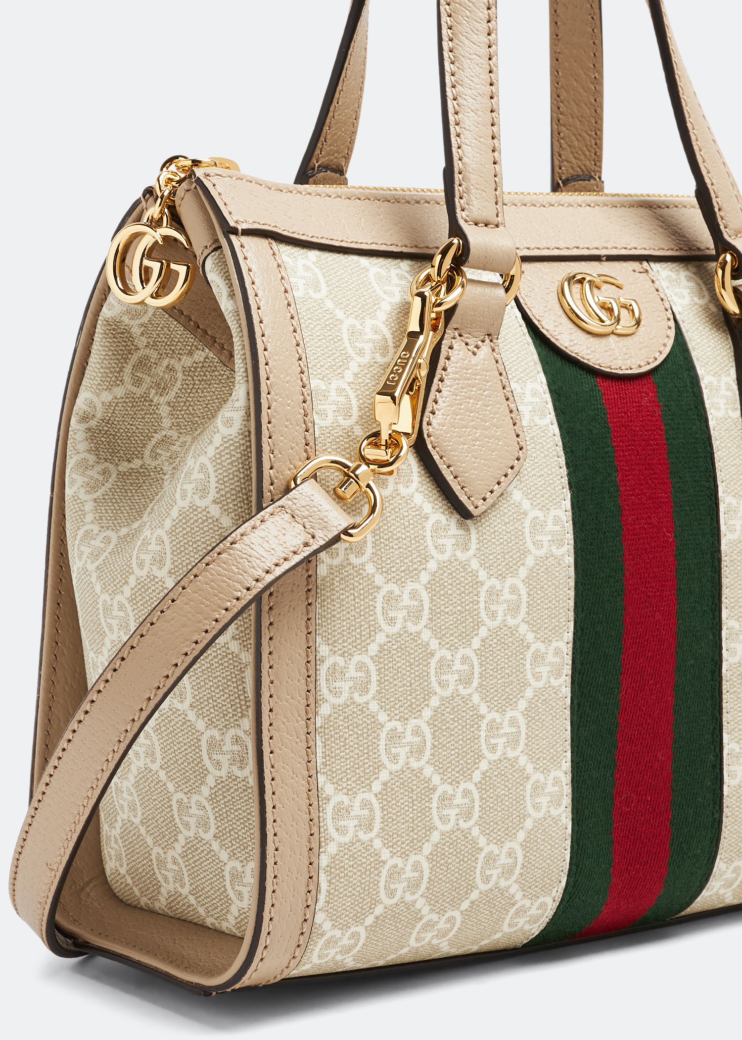 

Ophidia small GG tote bag, Beige