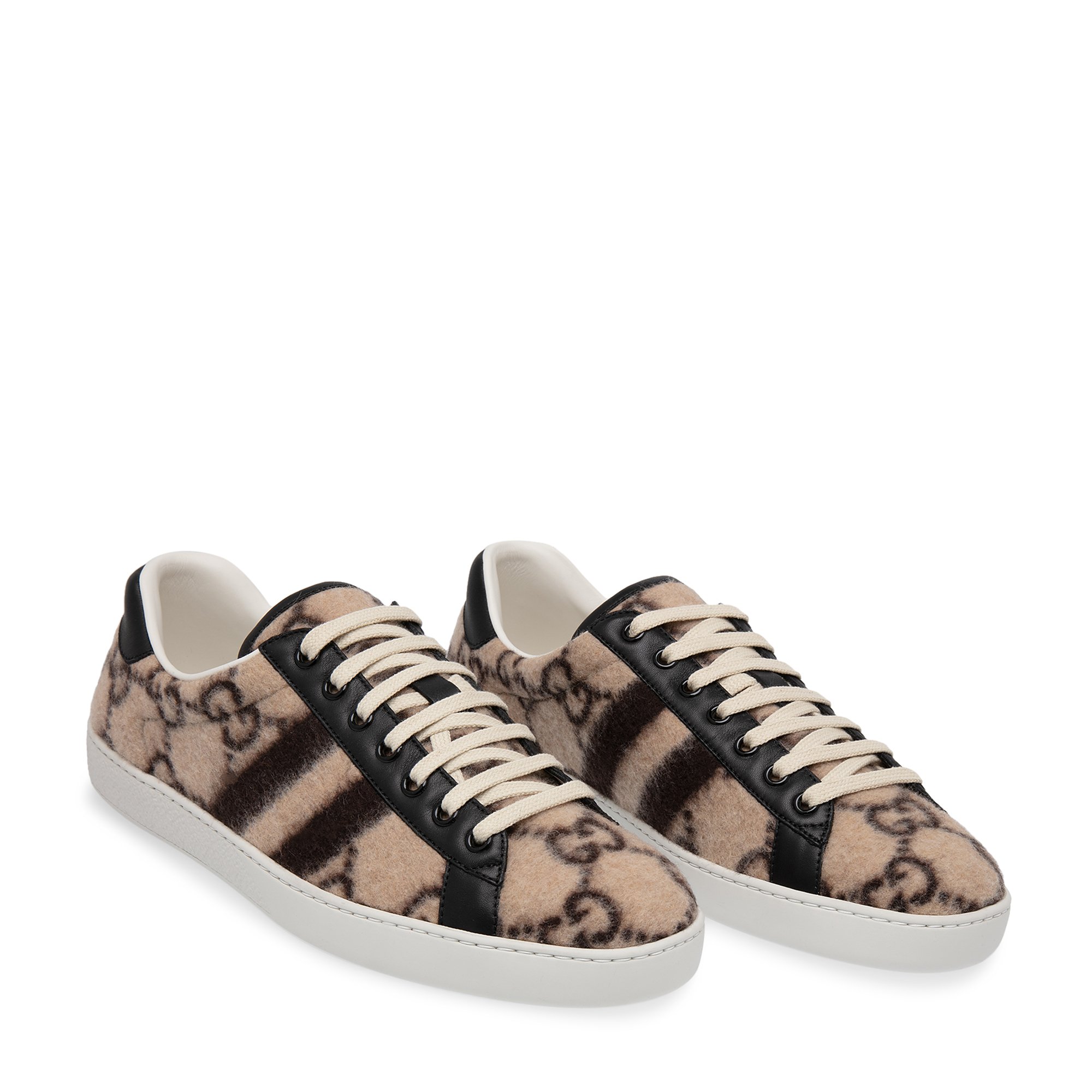 

GG Ace wool sneakers, Beige