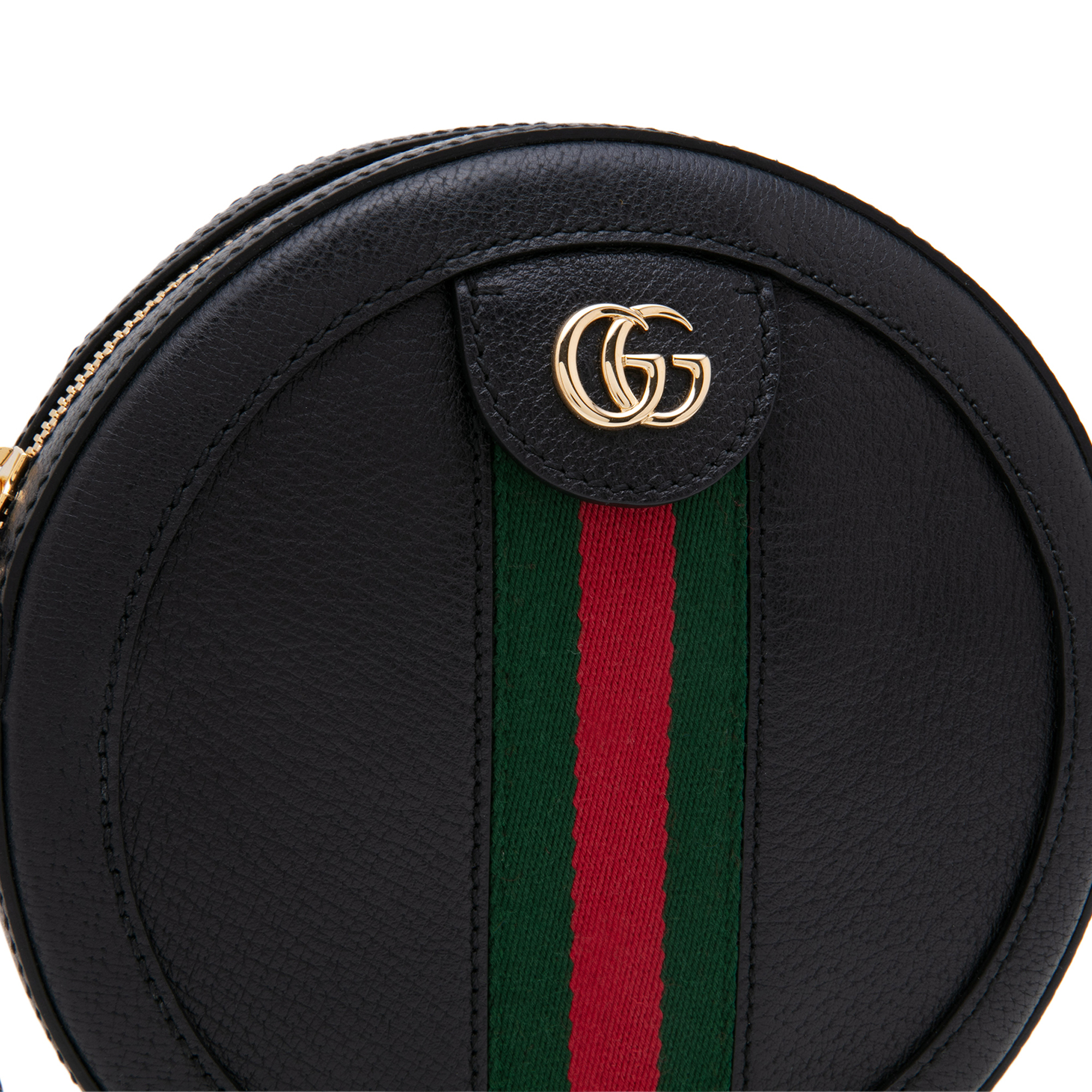 

Ophidia mini round shoulder bag, Black