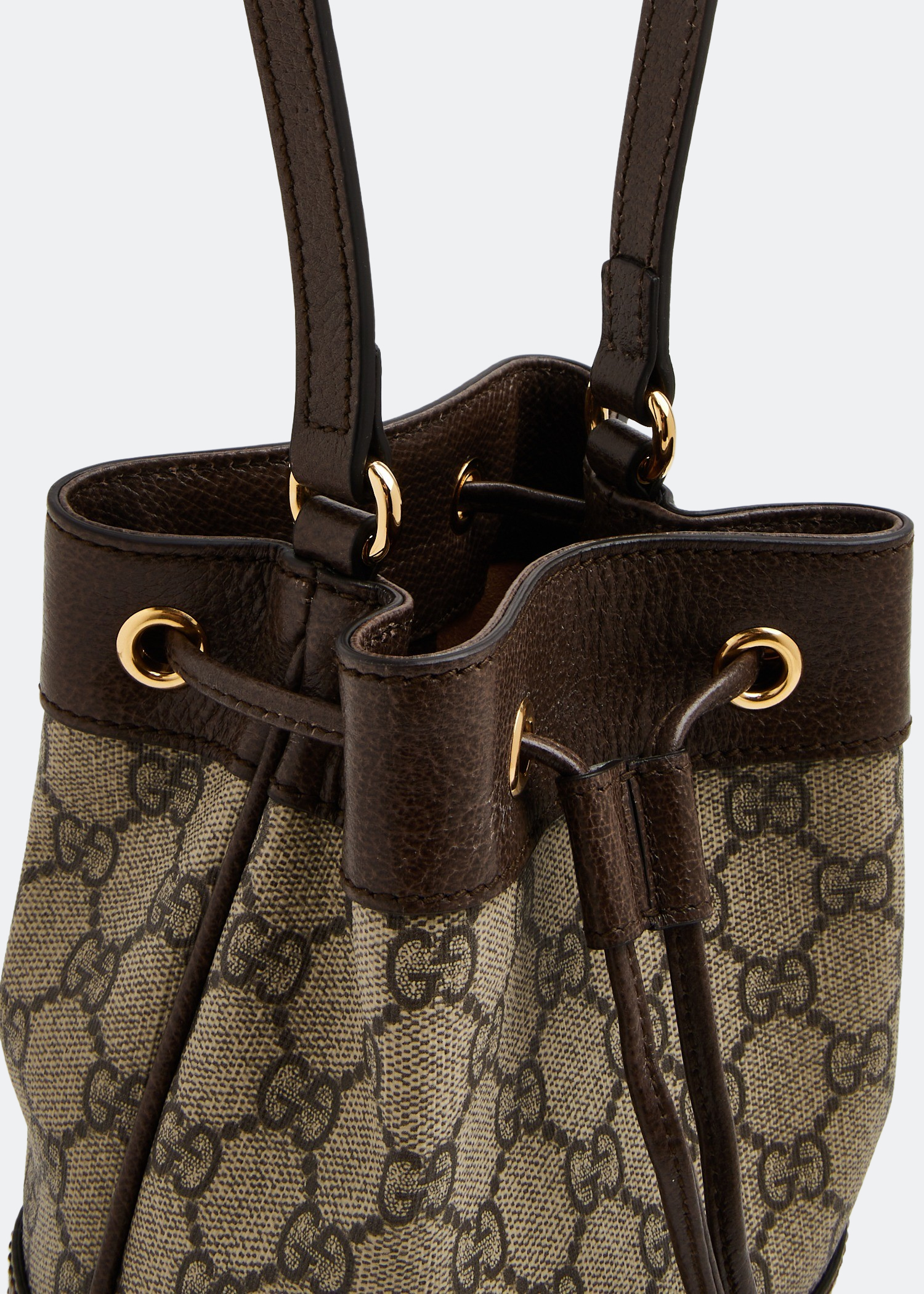

Ophidia mini bucket bag, Beige