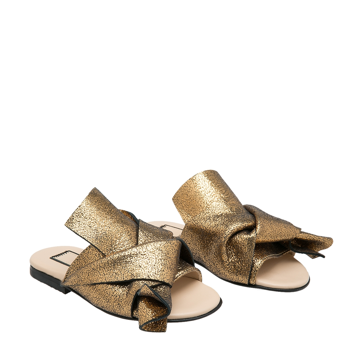 

Ronny leather mules, Gold