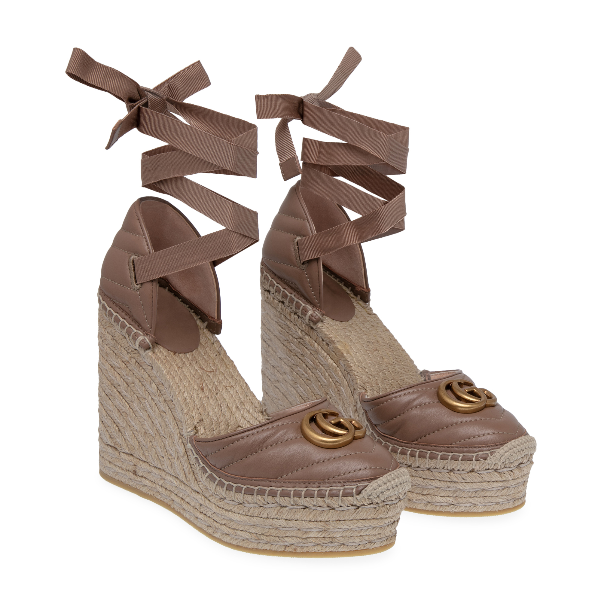 

Marmont wedge espadrilles, Beige