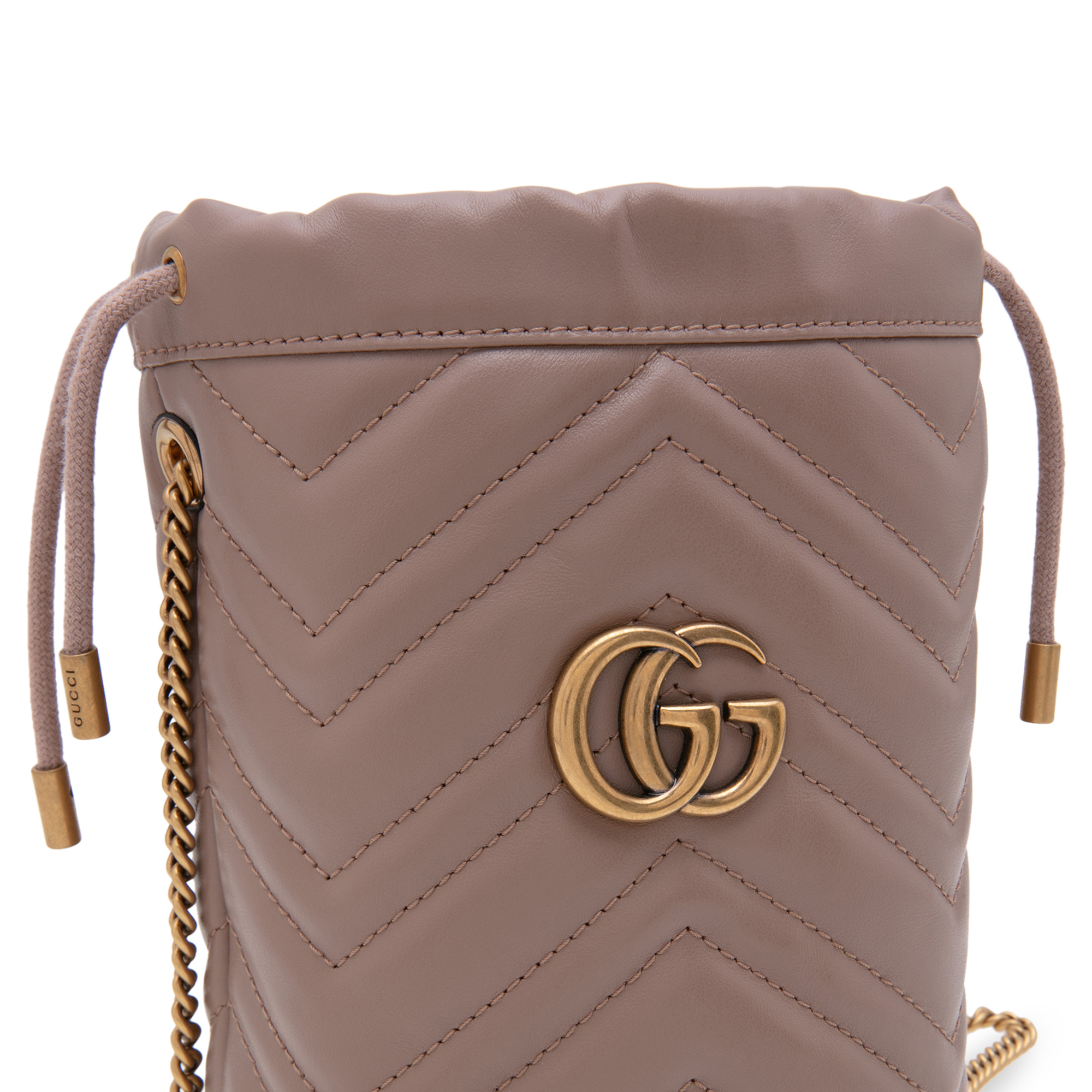 

GG Marmont mini bucket bag, Beige