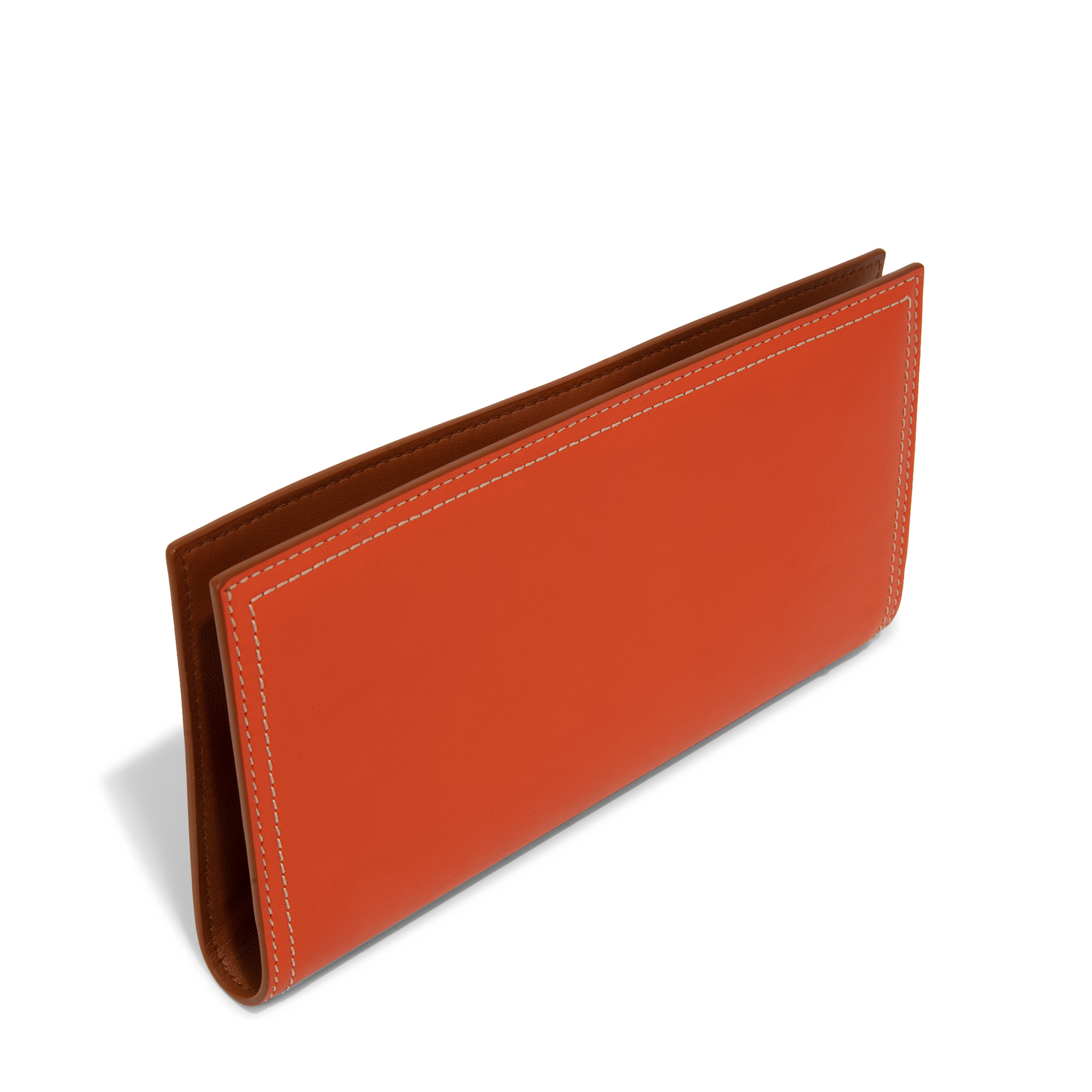 

Leather continental wallet, Orange