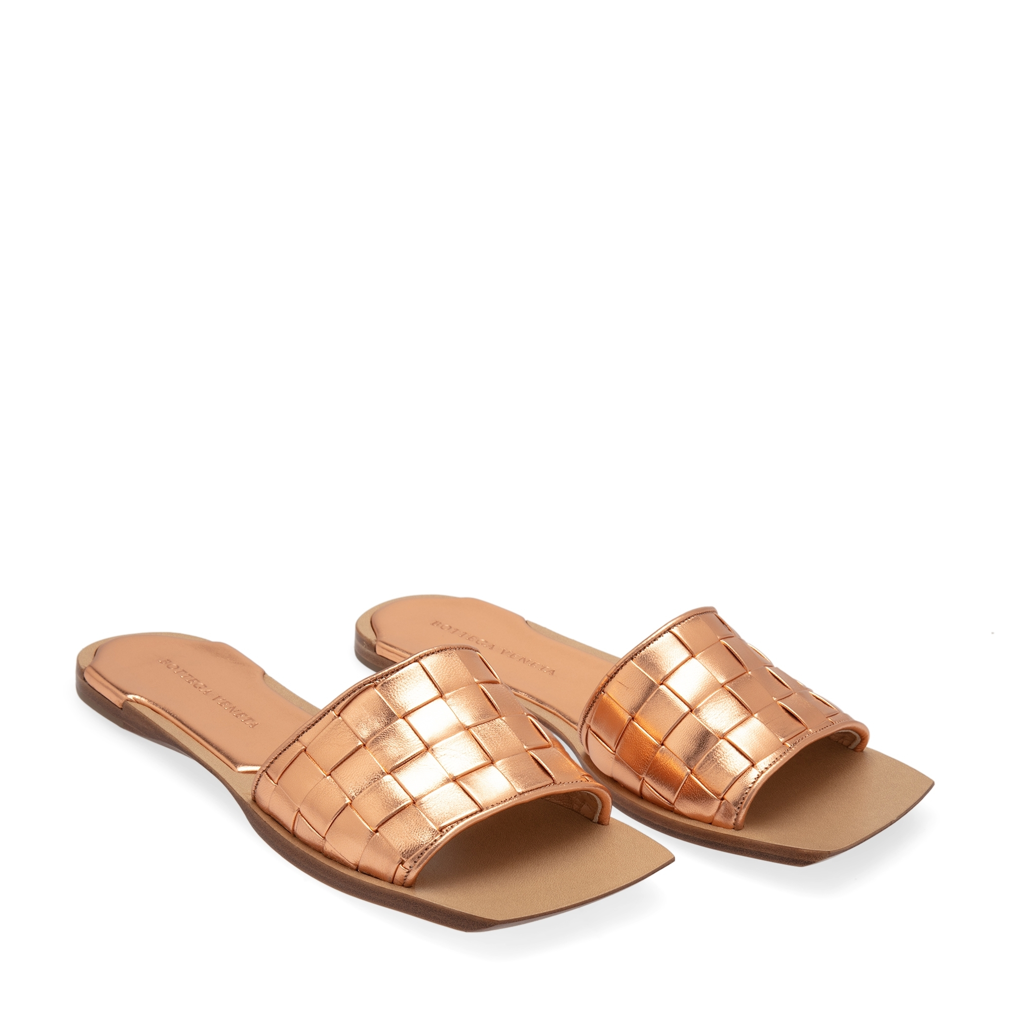 

Square-toe slides, Gold