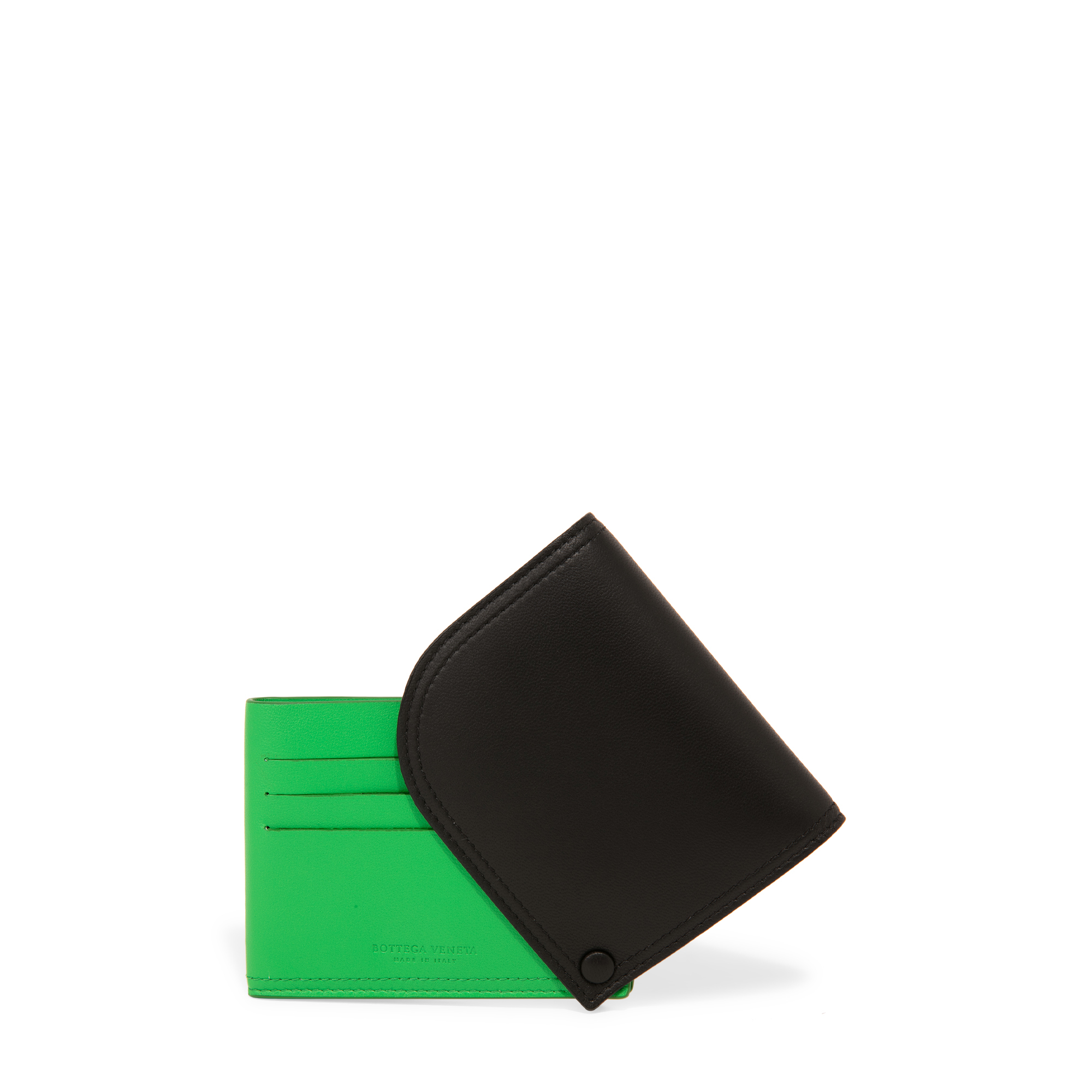 

Compact curved card wallet, Black