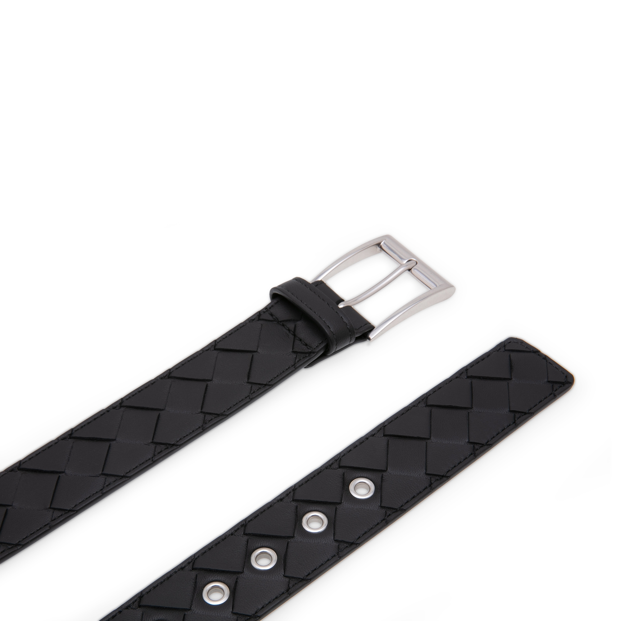 

Intrecciato nappa belt, Black