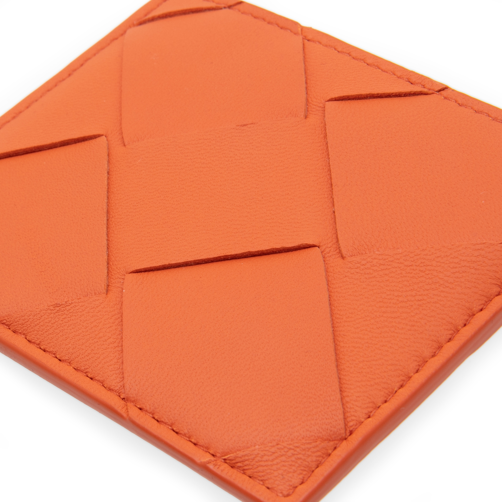 

Maxi Intrecciato card holder, Orange