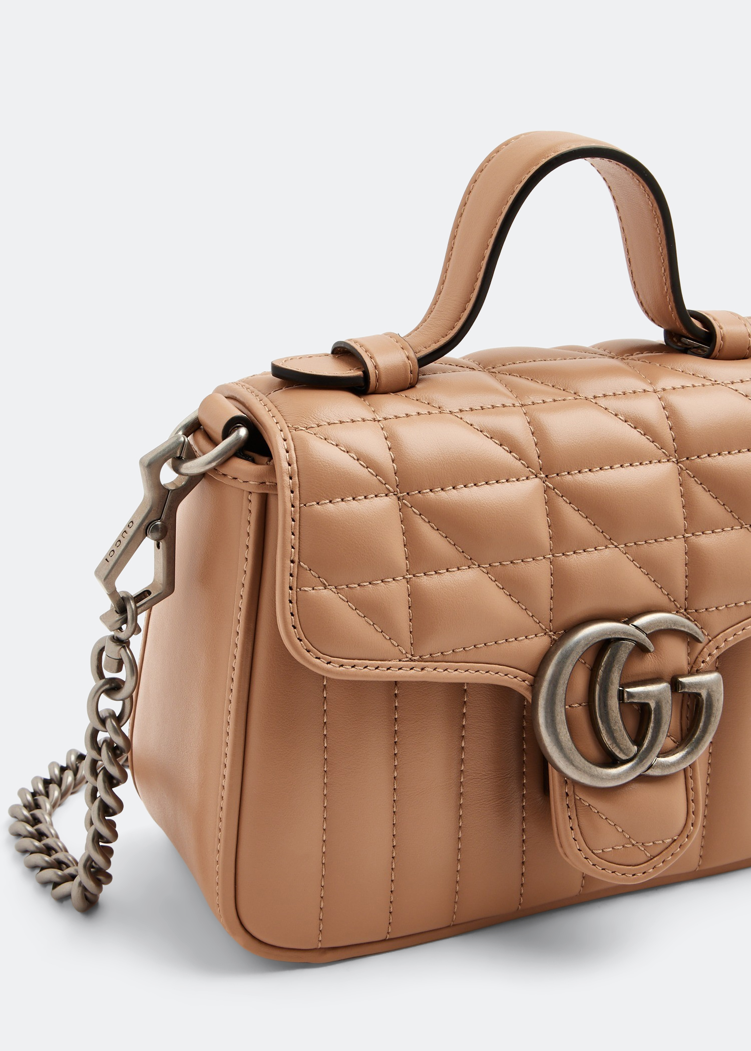

GG Marmont mini top handle bag, Beige