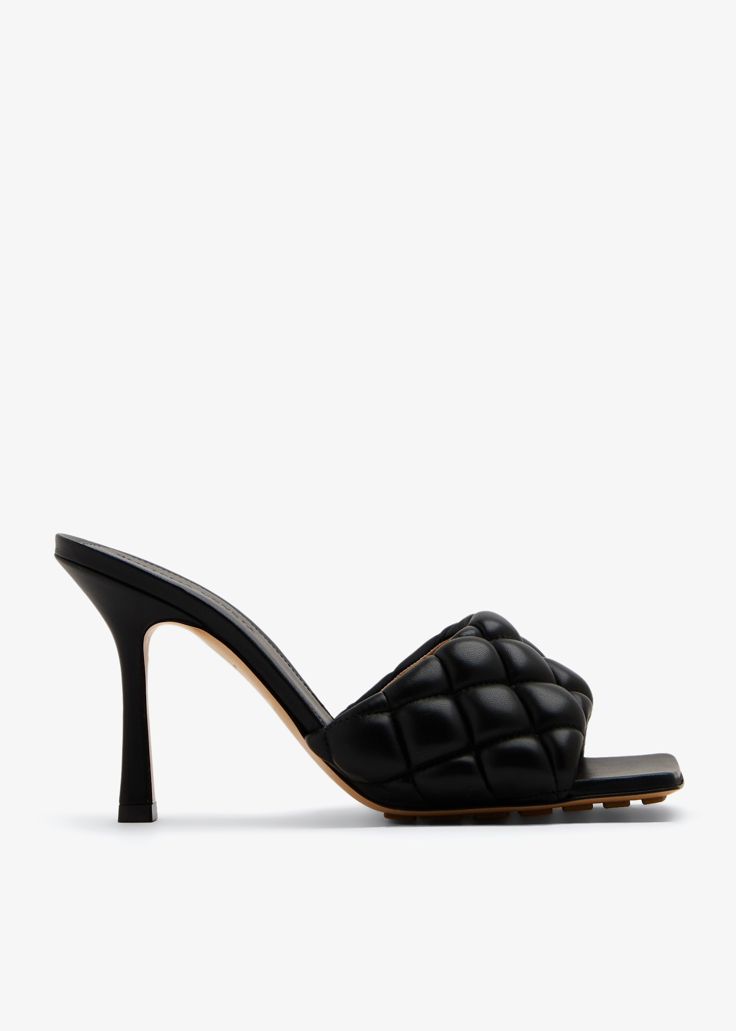 

Stretch padded mules, Black