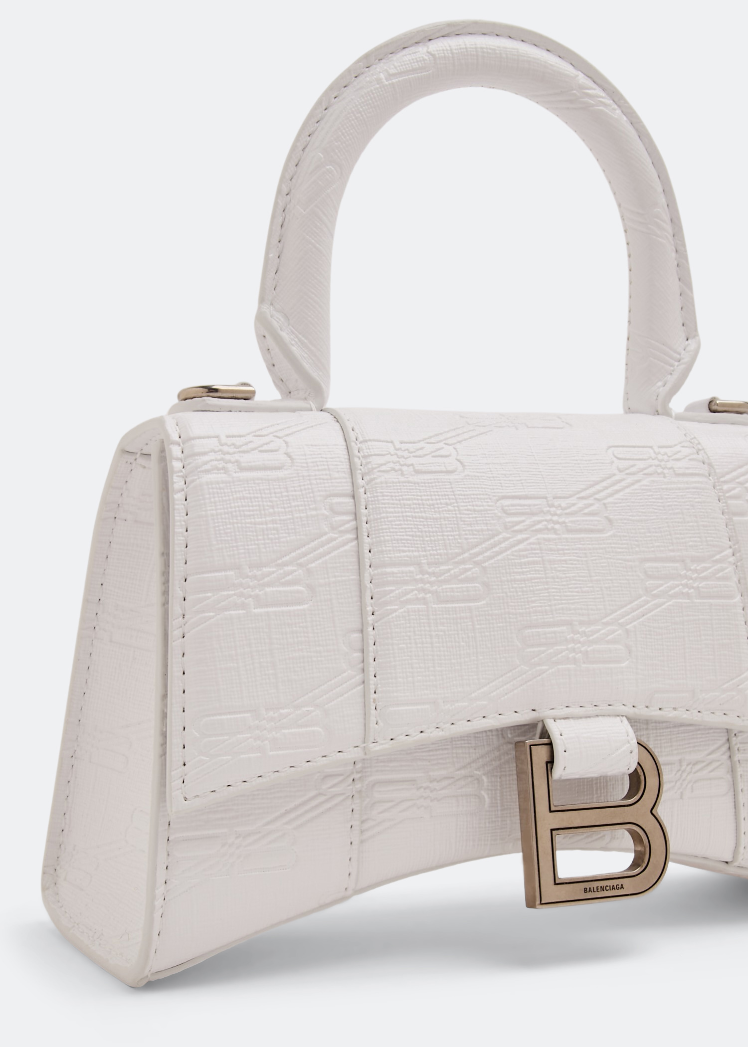 

Hourglass XS top handle bag, White