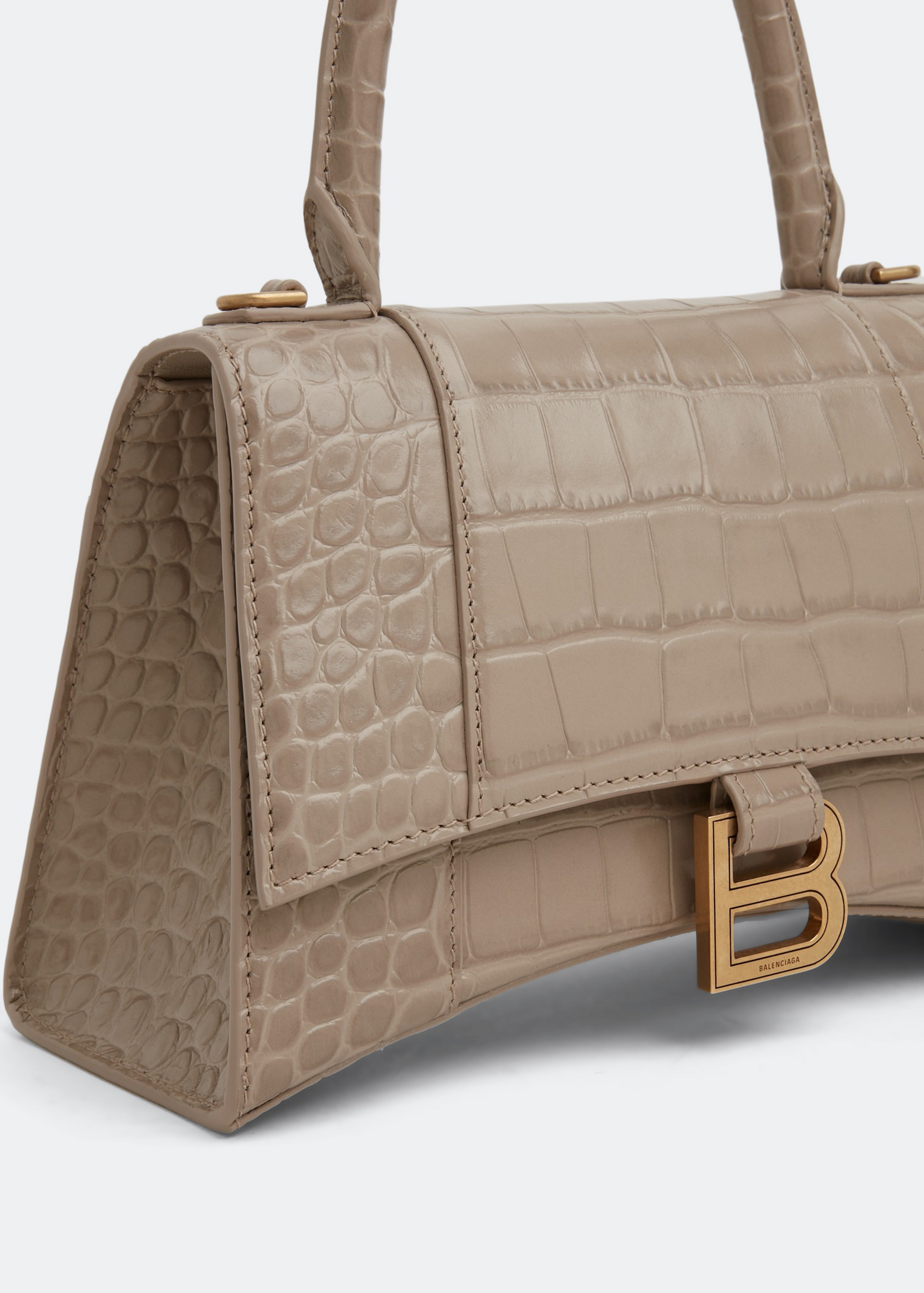 

Hourglass S top handle bag, Brown
