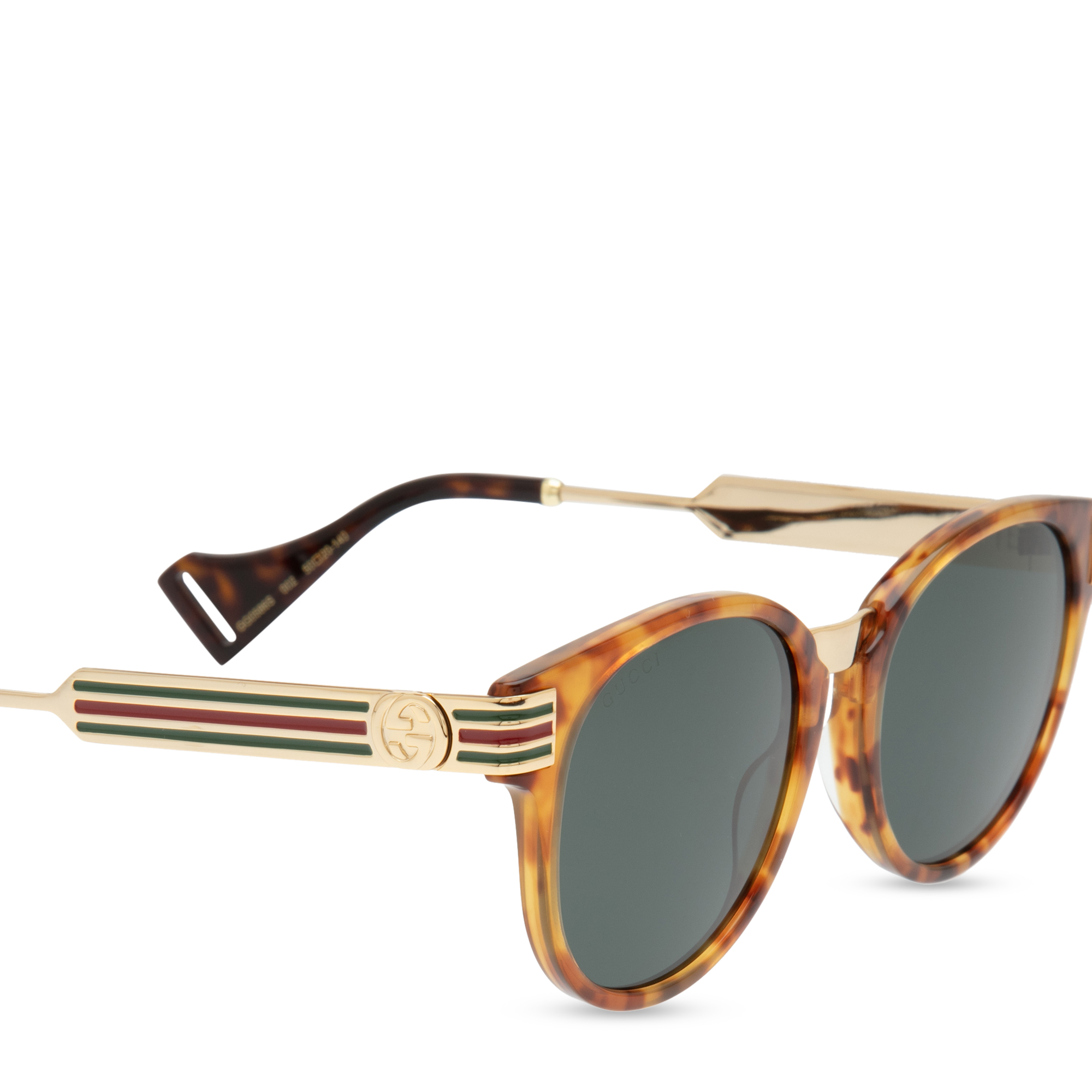 

Round acetate and metal sunglasses, Brown