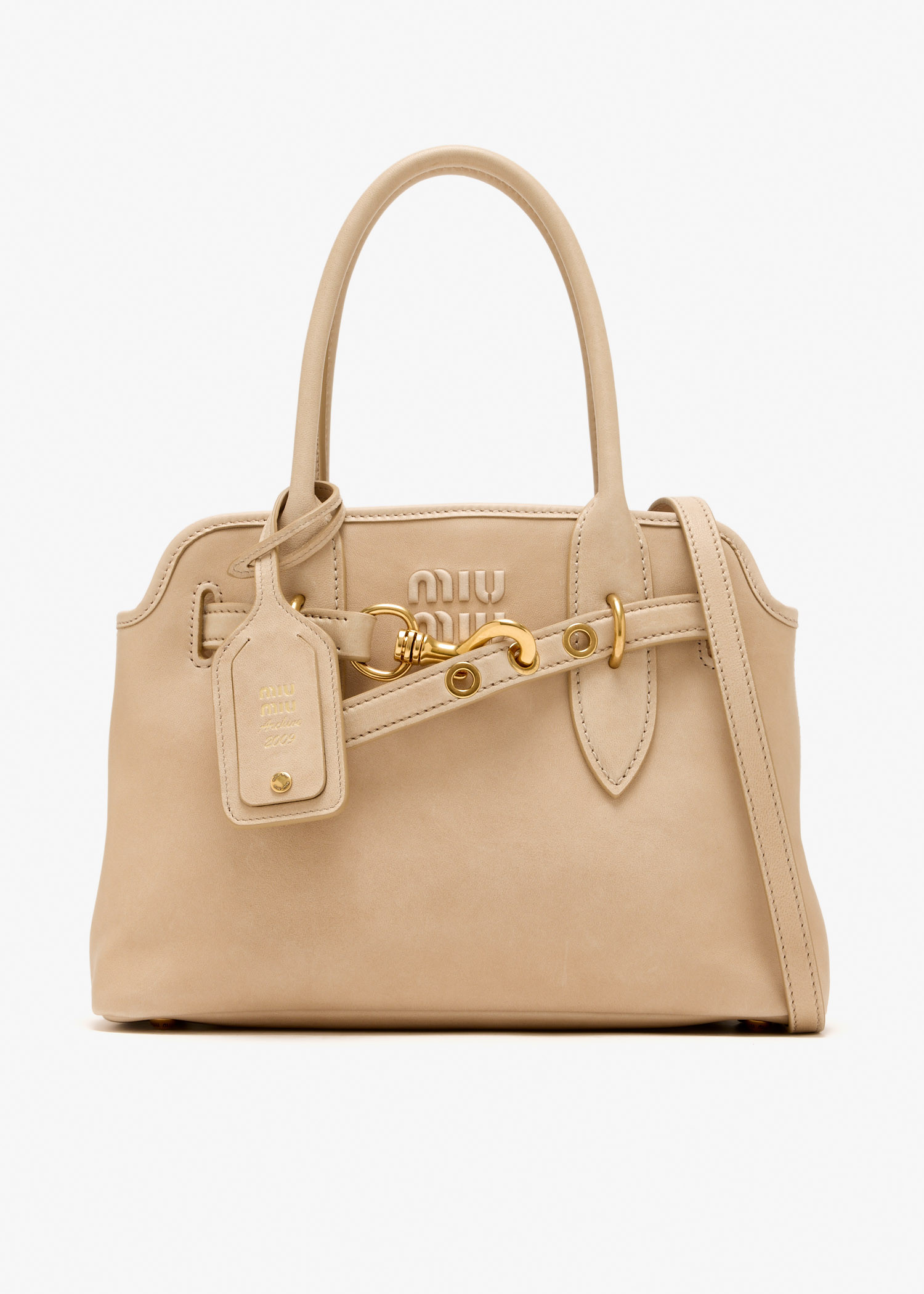

Aventure nappa leather bag, Beige
