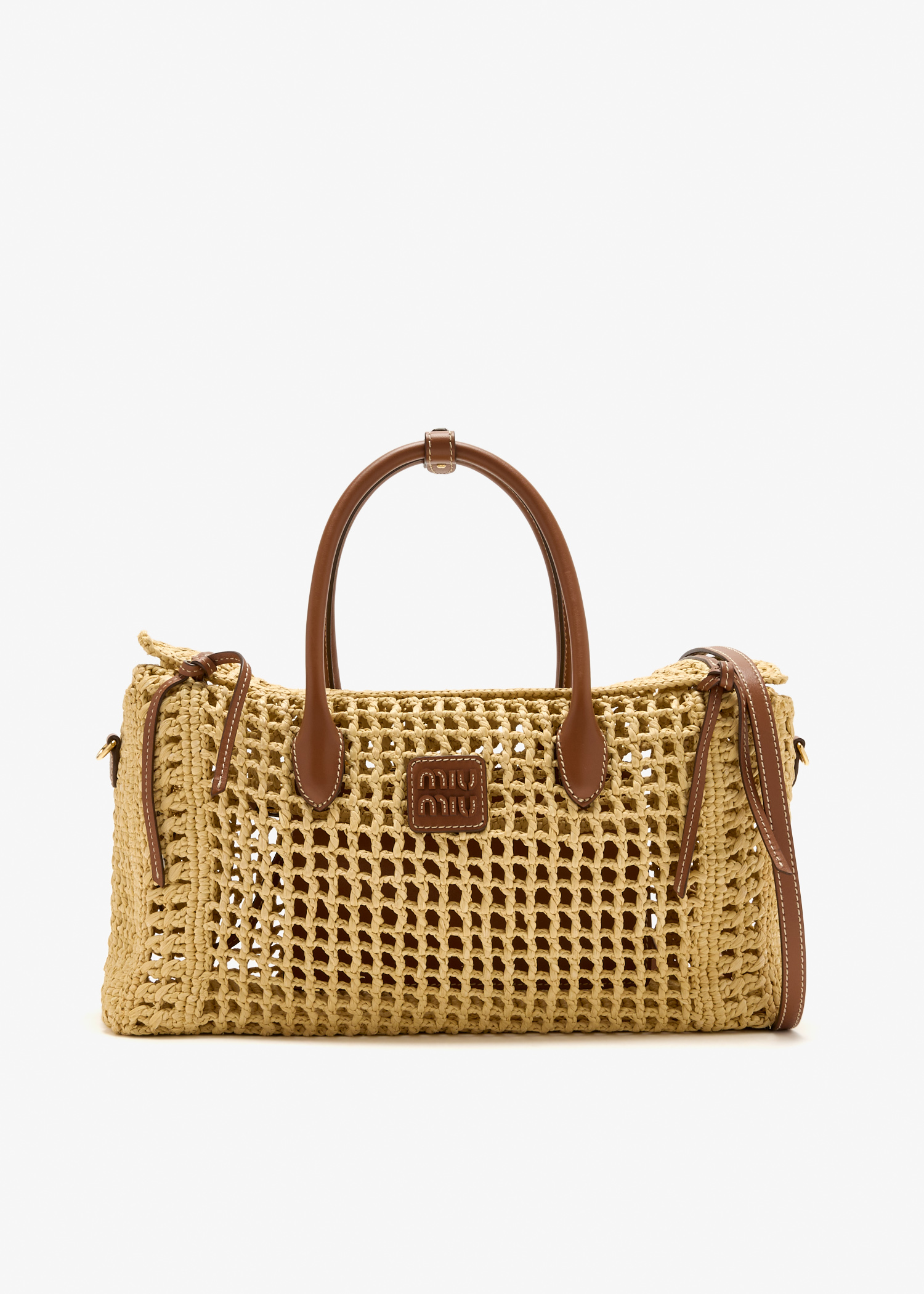 

Raffia handbag, Beige