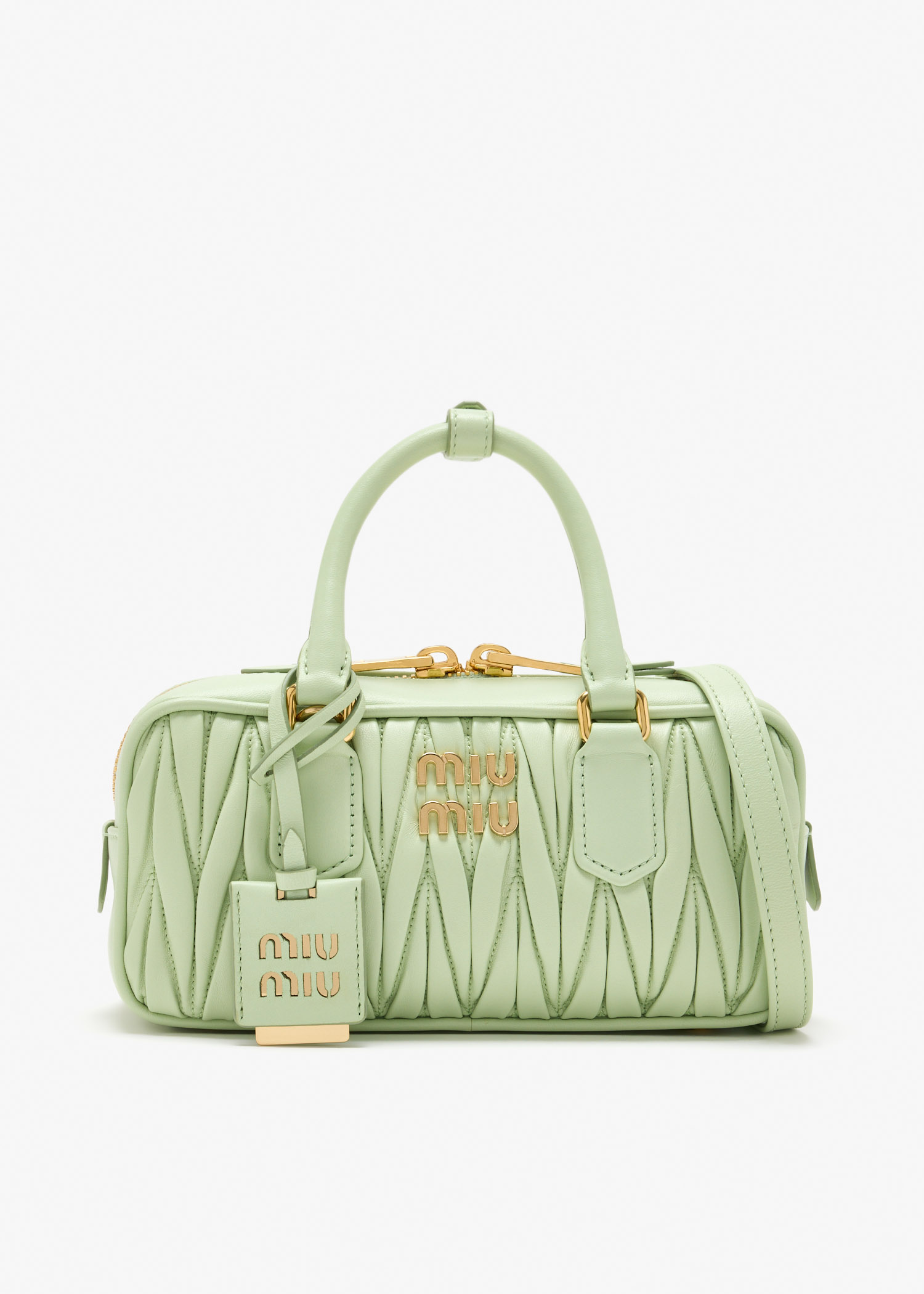 

Arcadie matelassé nappa leather bag, Green