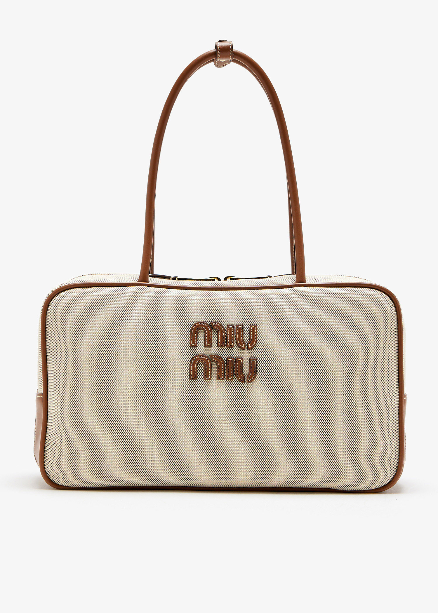 

Beau canvas and leather bag, Beige