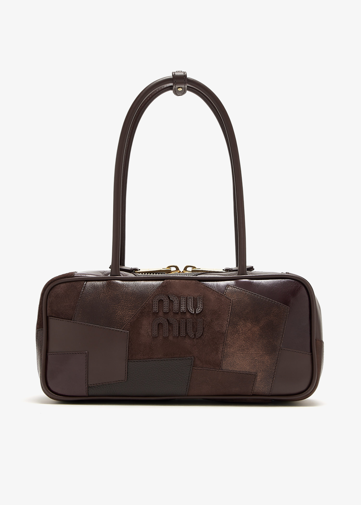 

Beau leather patchwork bag, Brown