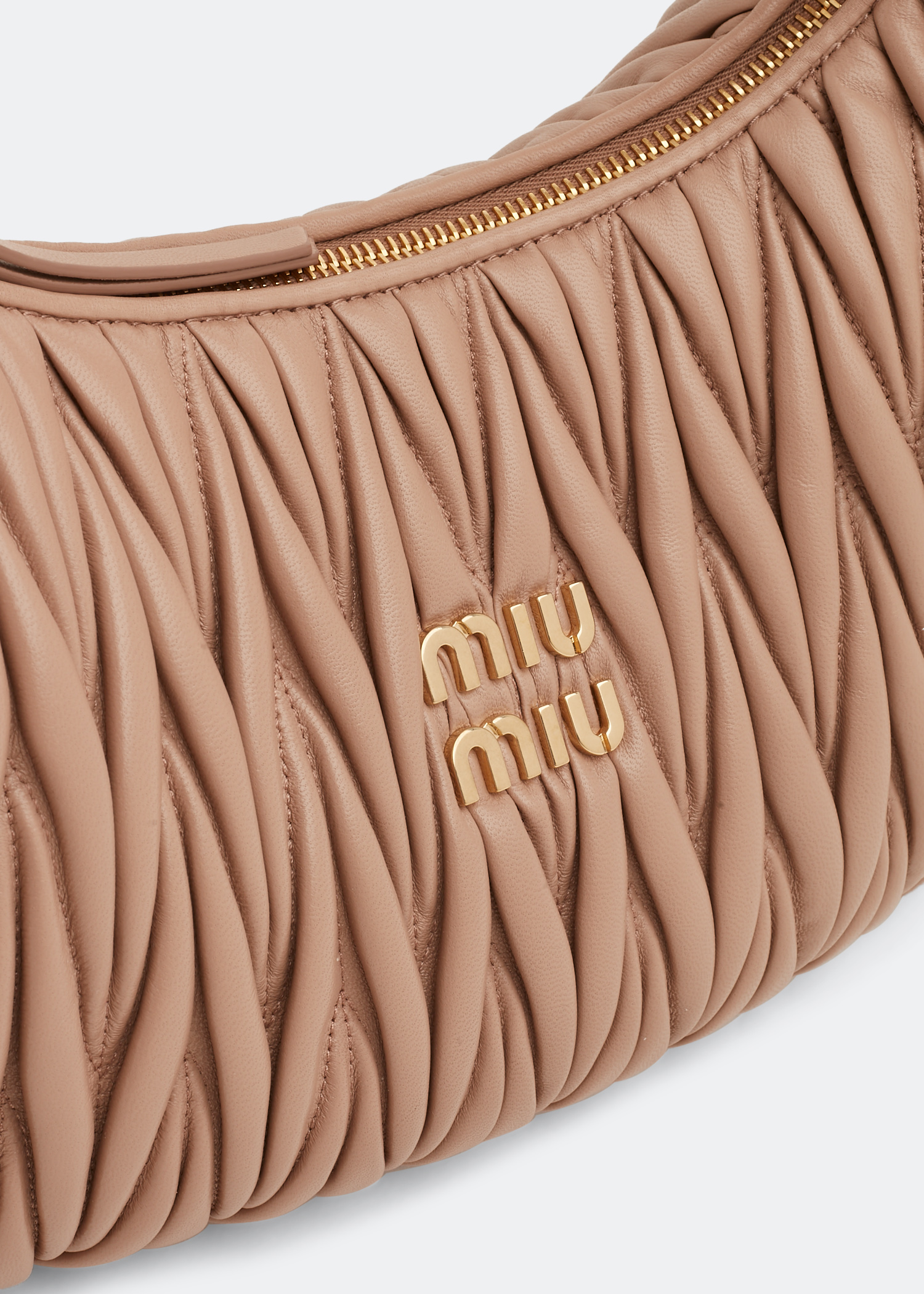 

Wander matelassé leather bag, Beige