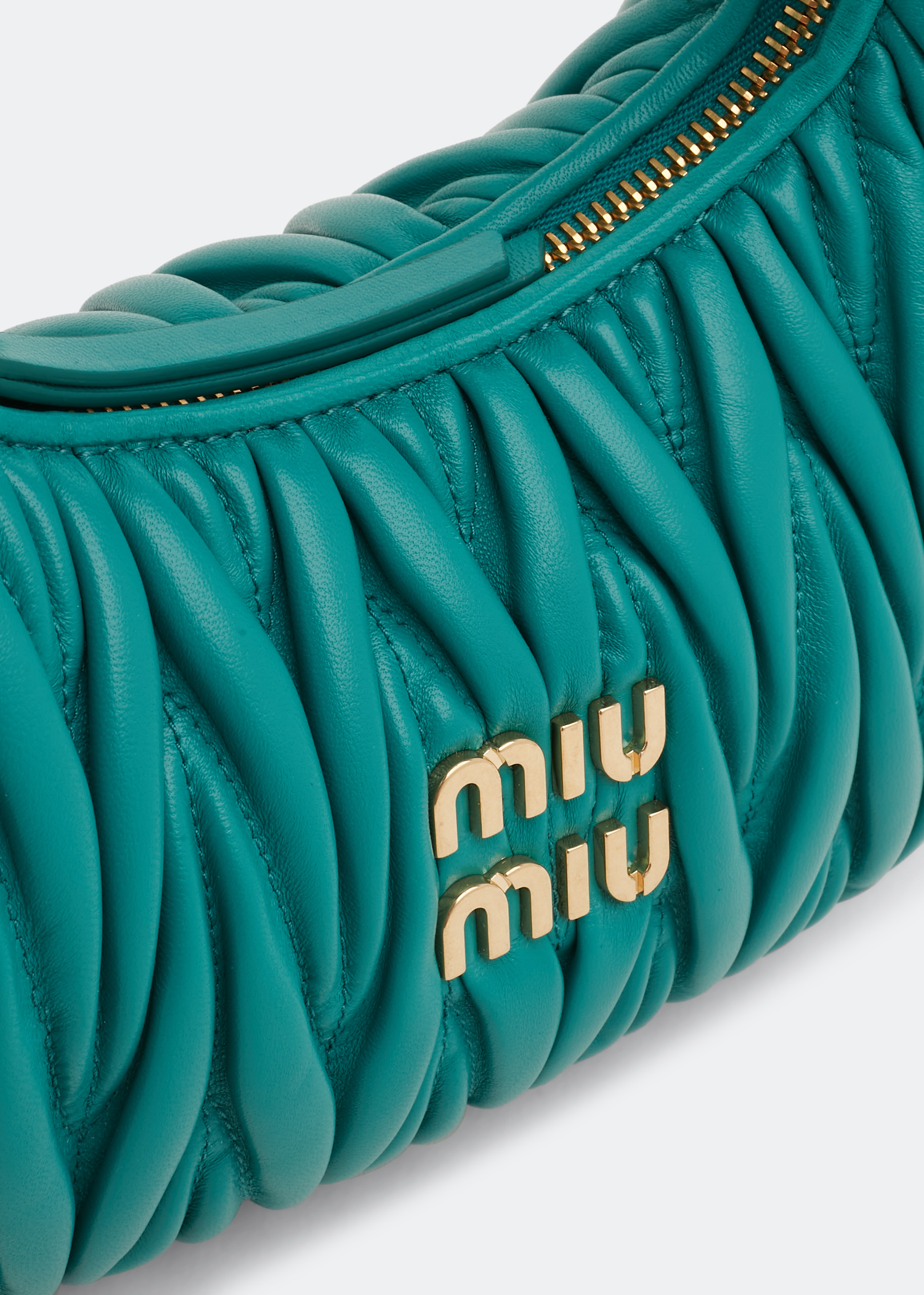 

Wander matelassé leather mini bag, Green
