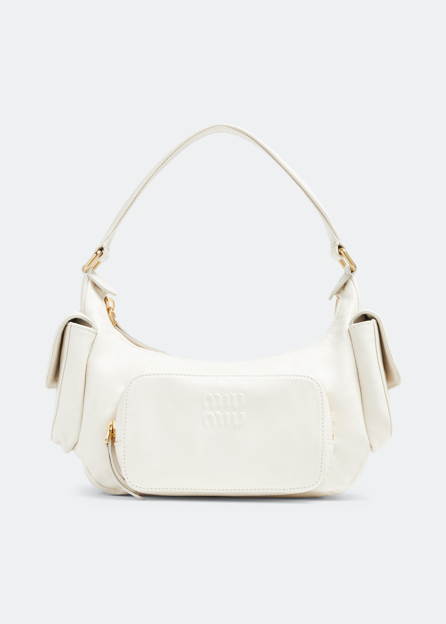 

Leather Pocket bag, White