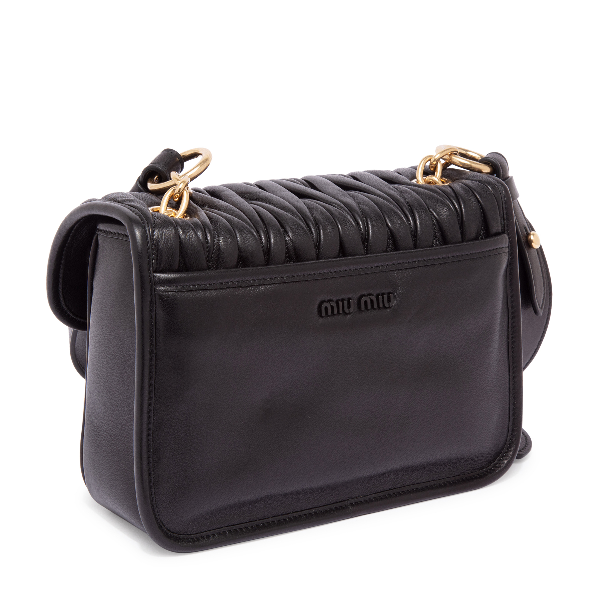 

Nappa leather shoulder bag, Black