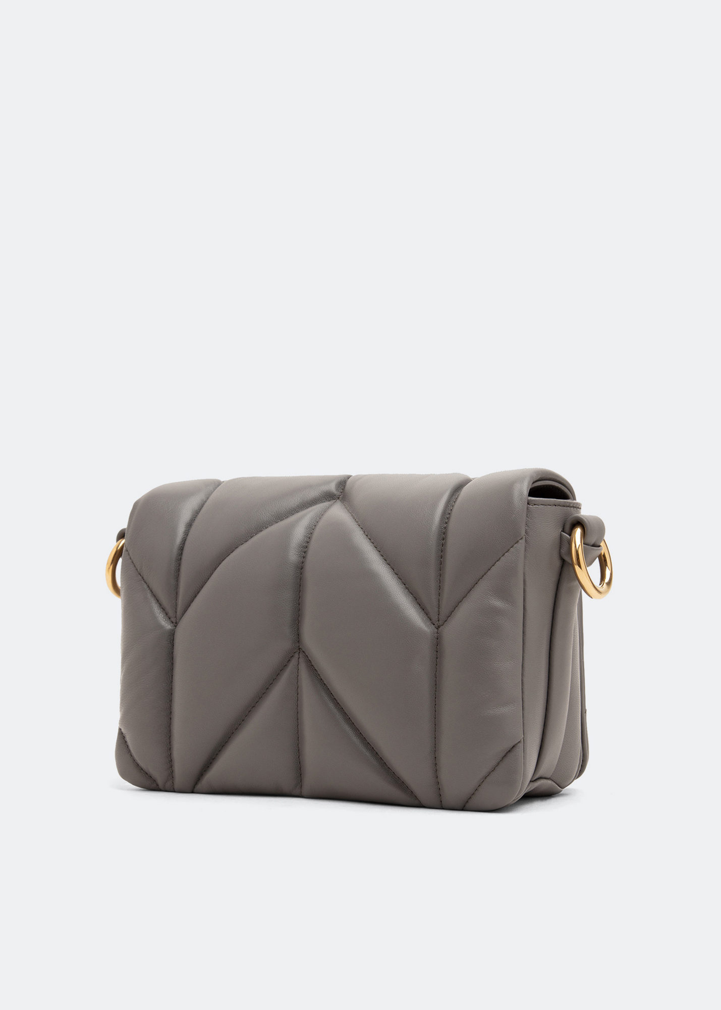 

Quilted Nappa leather shoulder bag, Grey