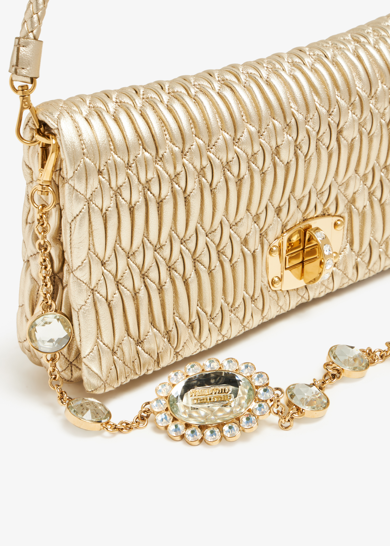 

Crystal shoulder bag, Gold