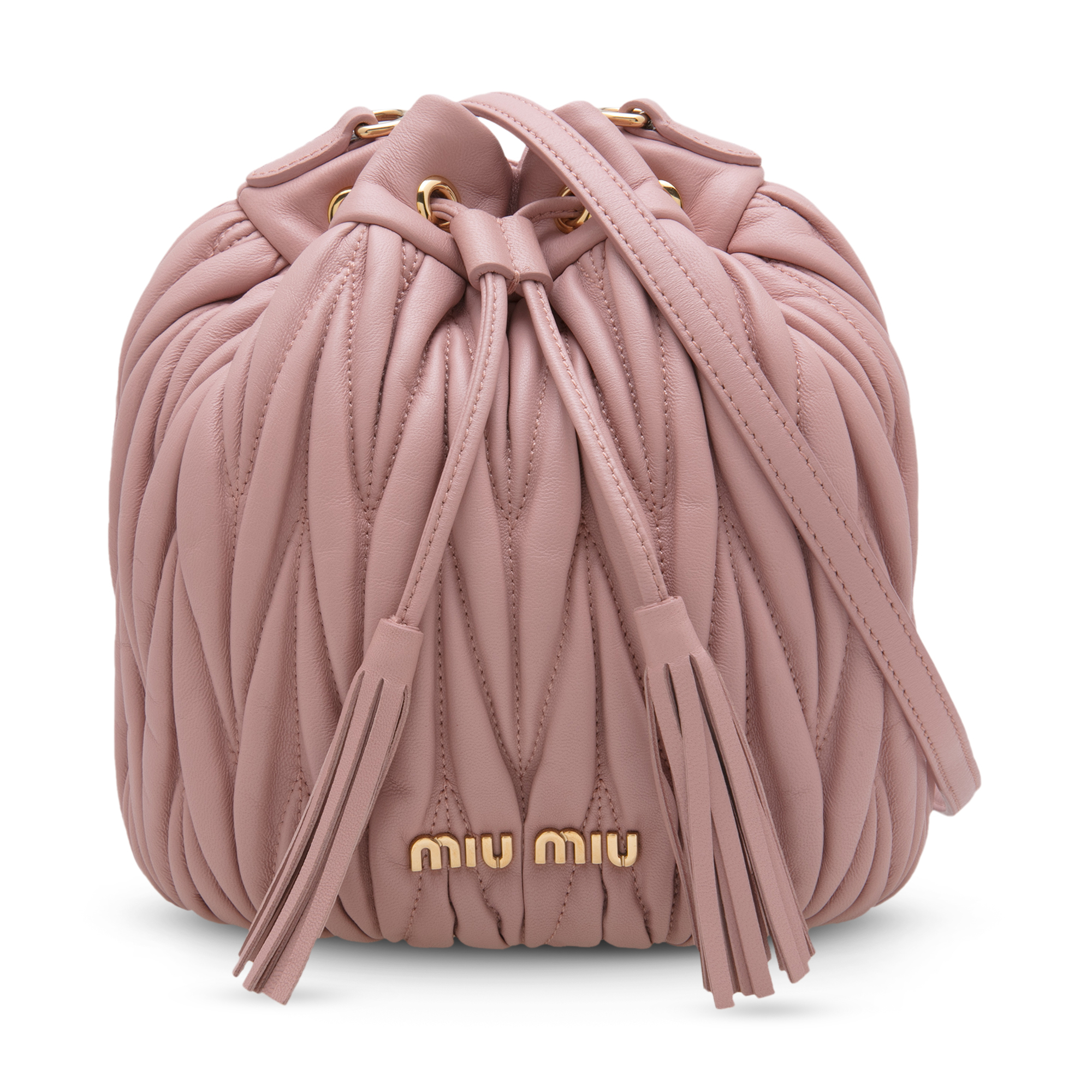 

Leather bucket bag, Pink