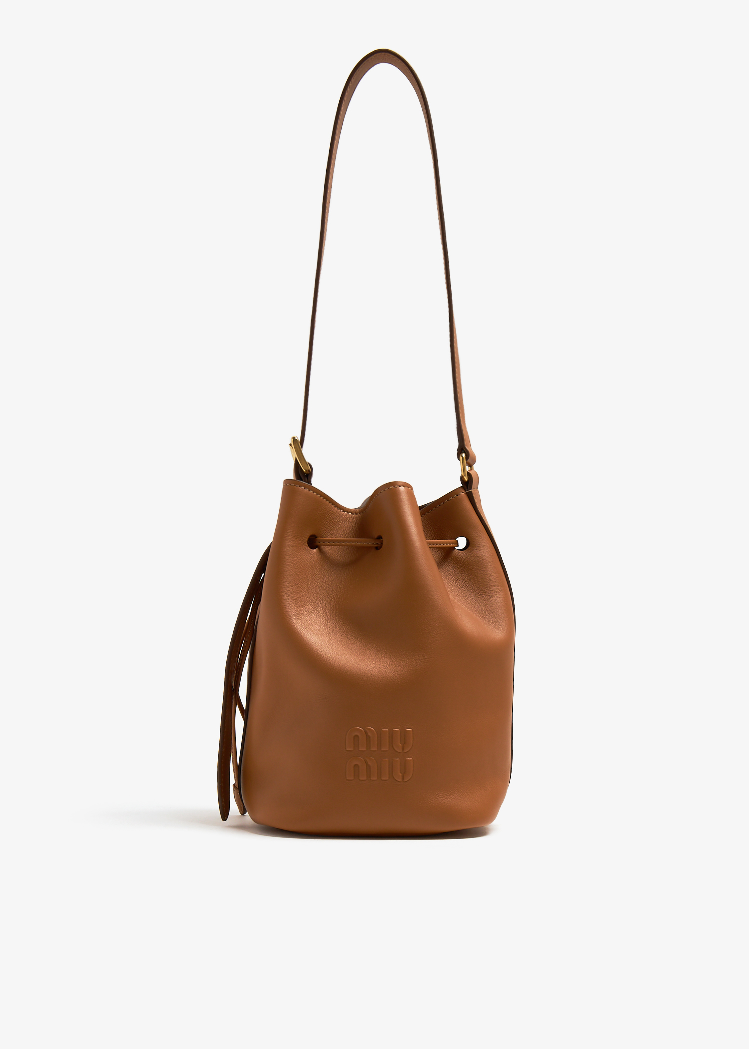 

Leather bucket bag, Brown