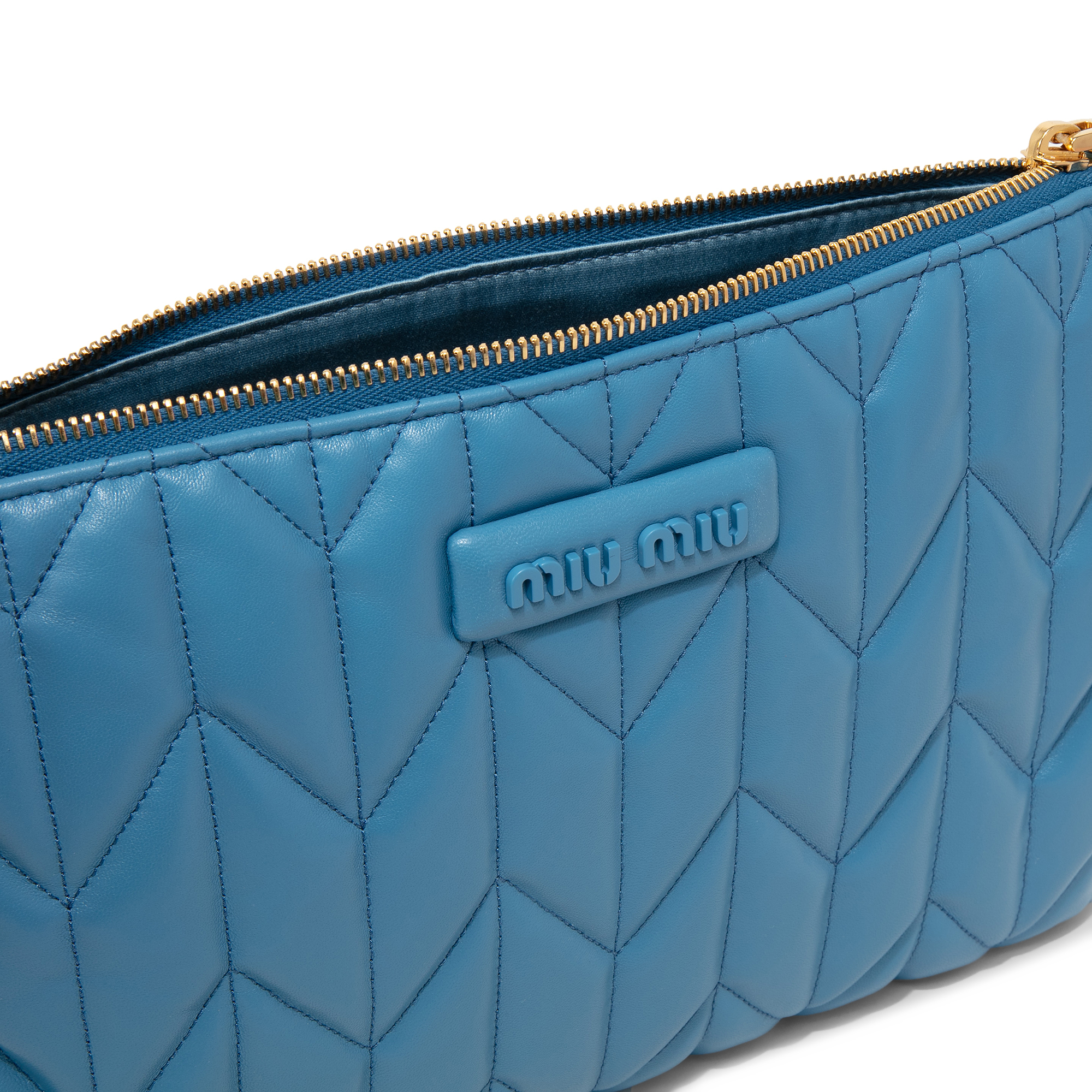 

Leather clutch, Blue