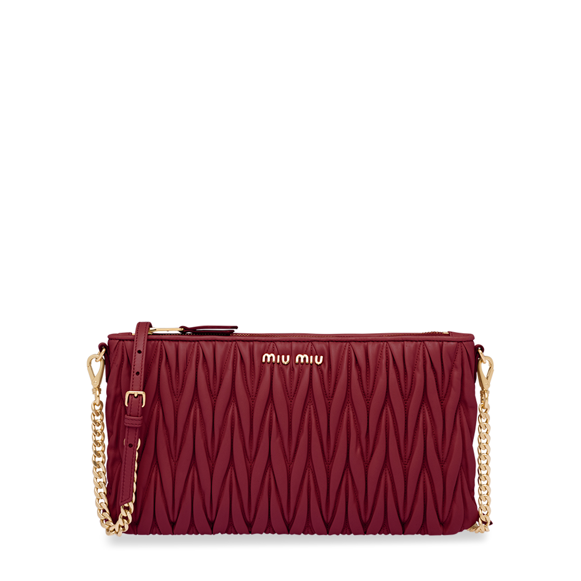 

Matelassé shoulder bag, Red