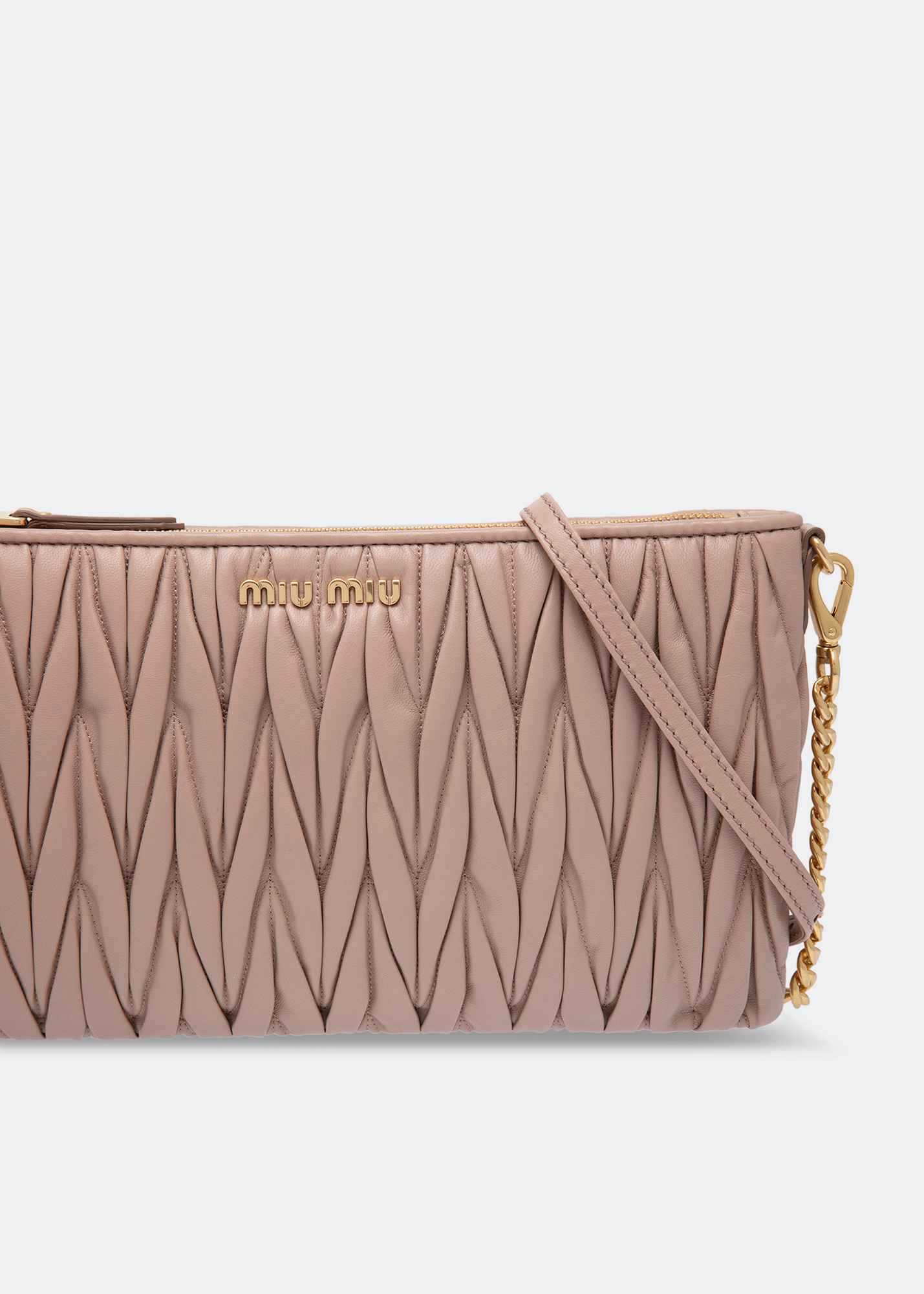 

Matelassé shoulder bag, Beige