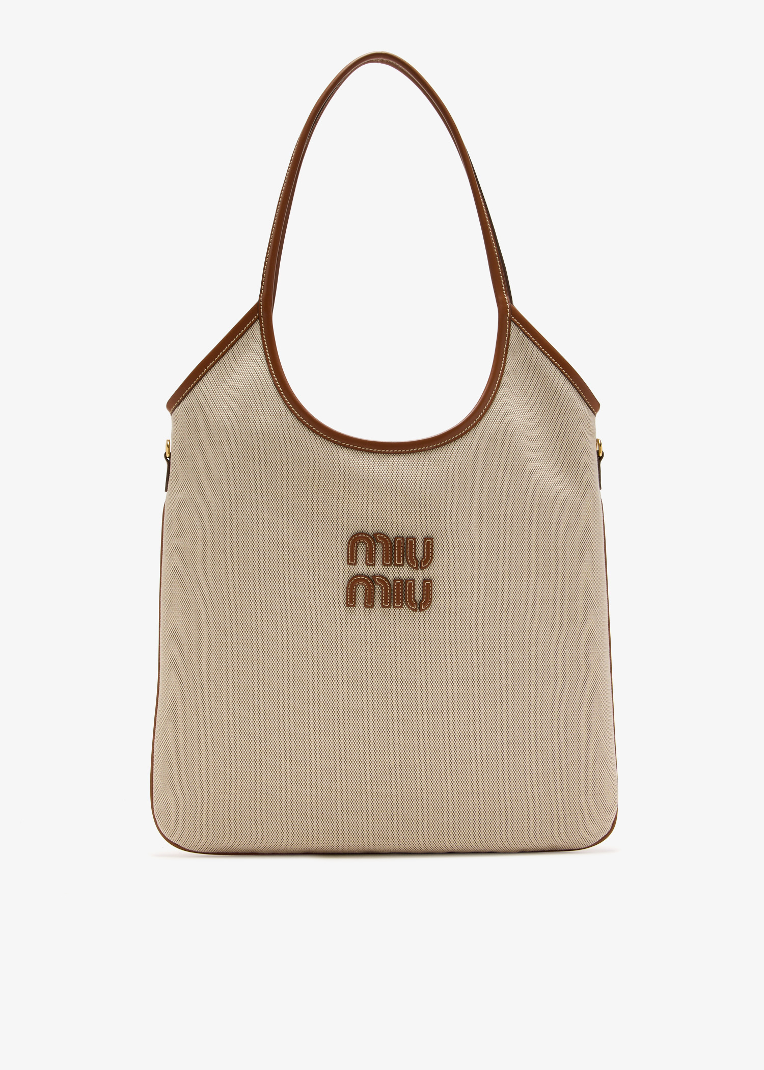 

Ivy canvas and leather bag, Beige