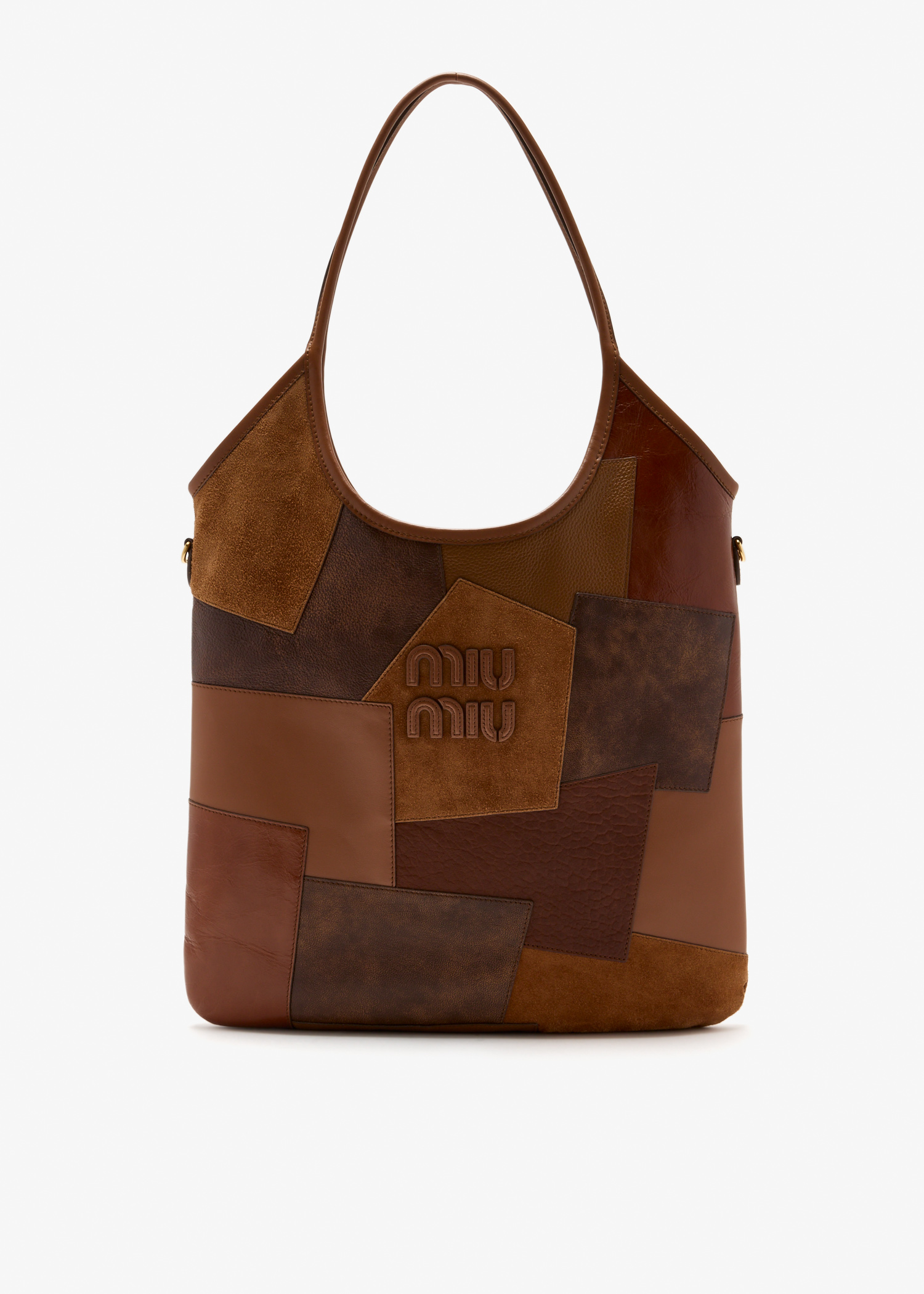 

Ivy leather patchwork bag, Brown