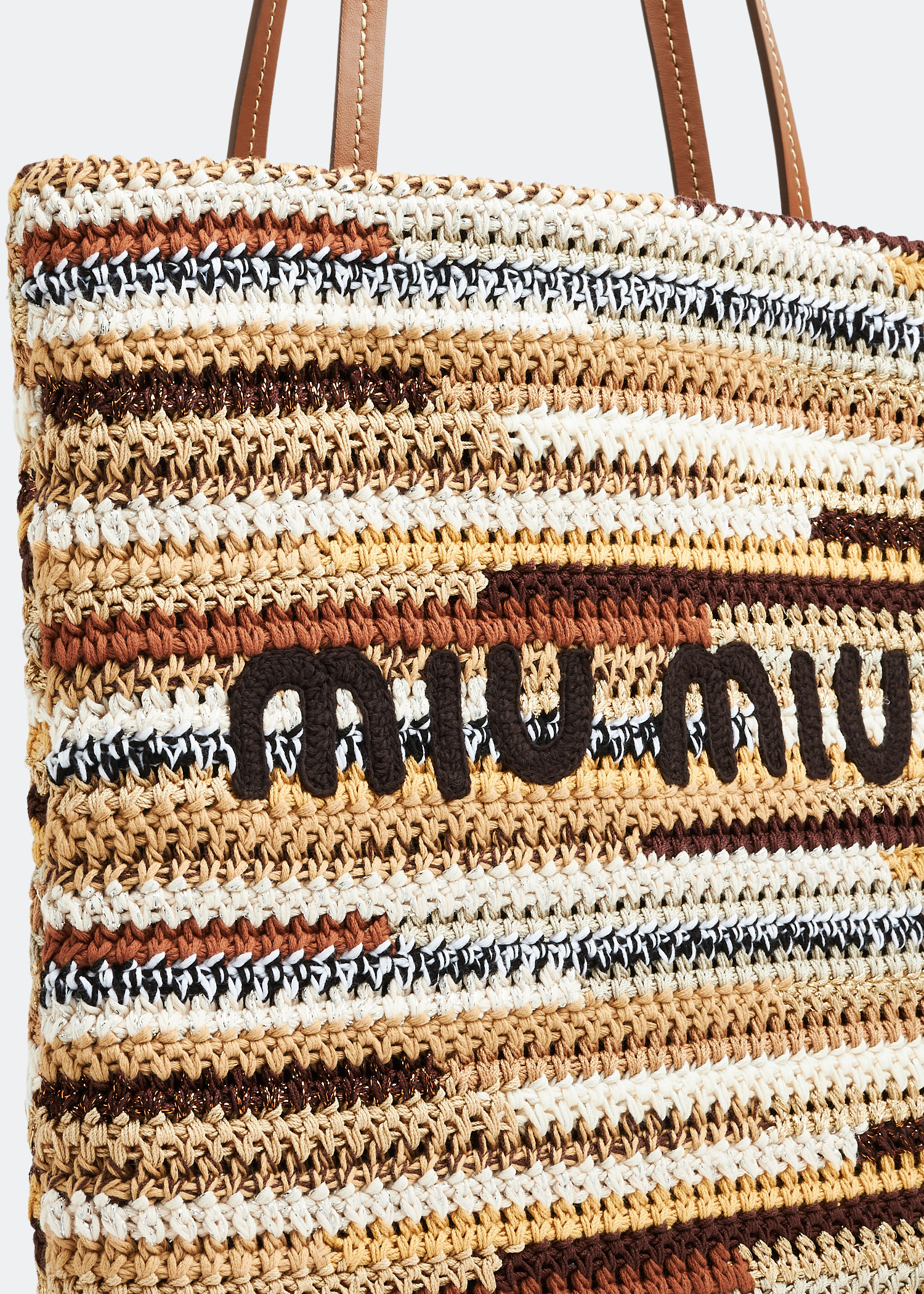 

Crochet tote bag, Brown
