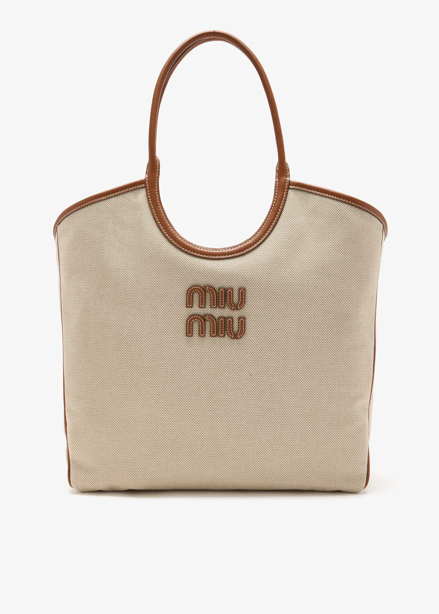 

Ivy canvas and leather bag, Beige