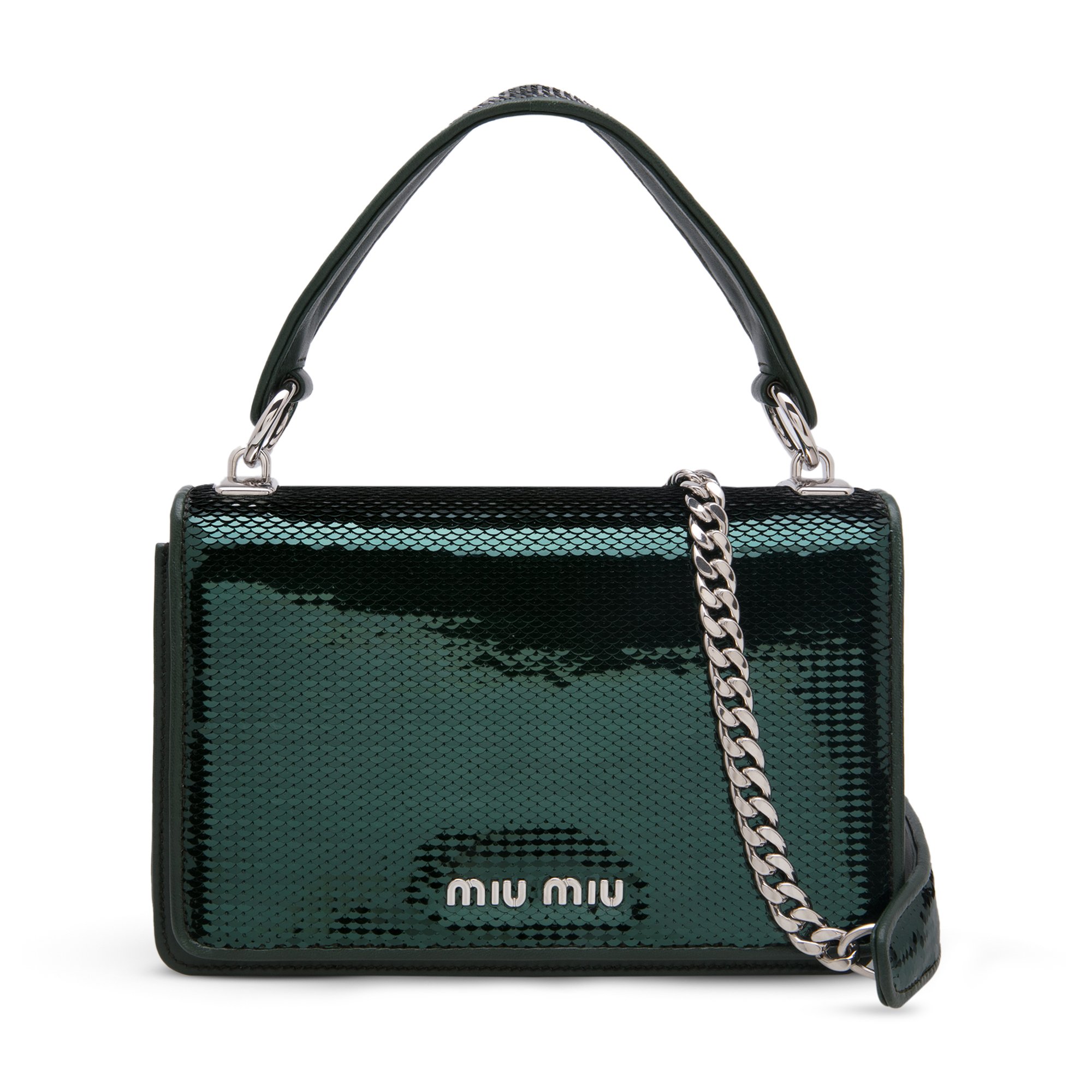 

Sequin shoulder bag, Green