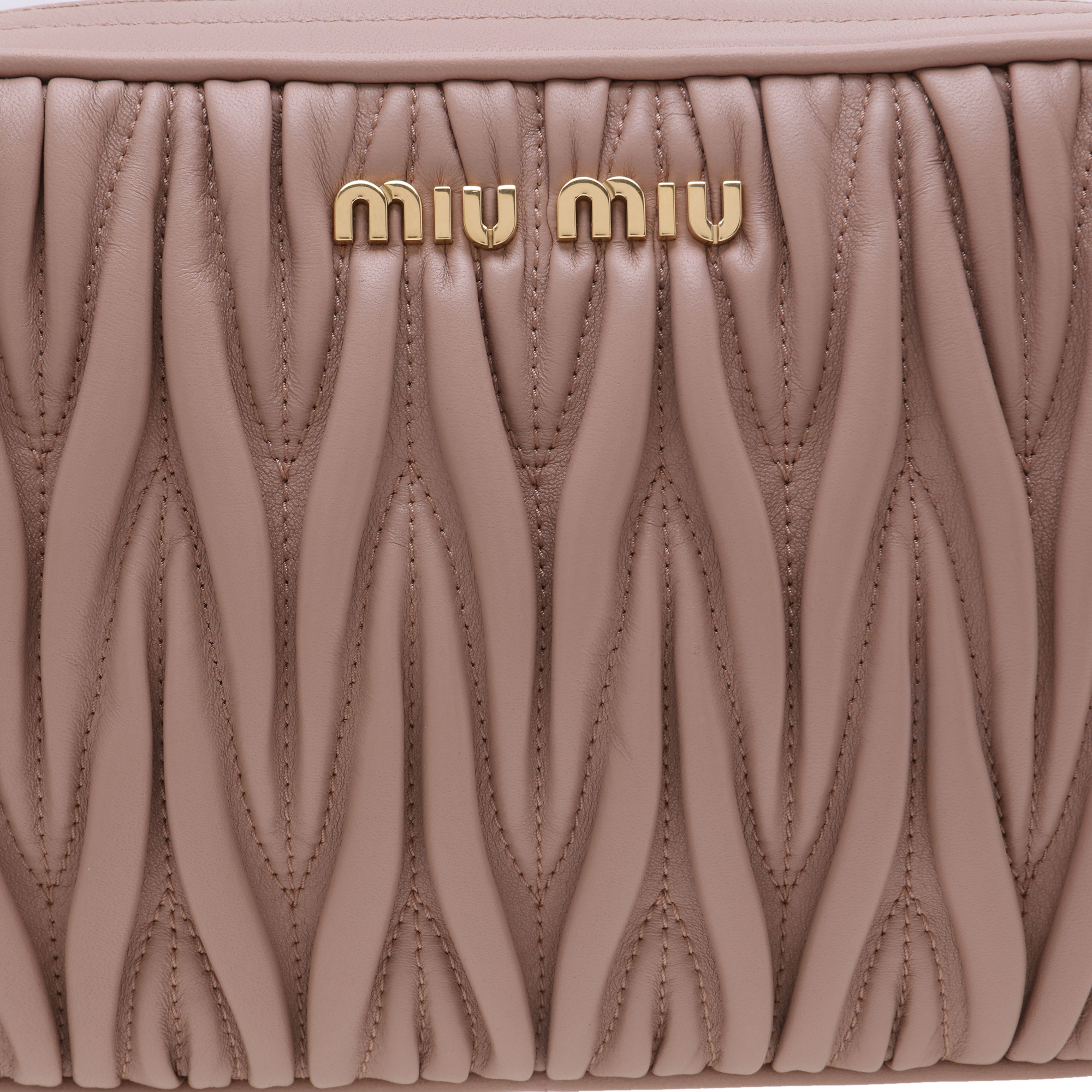 

Matelassé leather top-handle bag, Pink