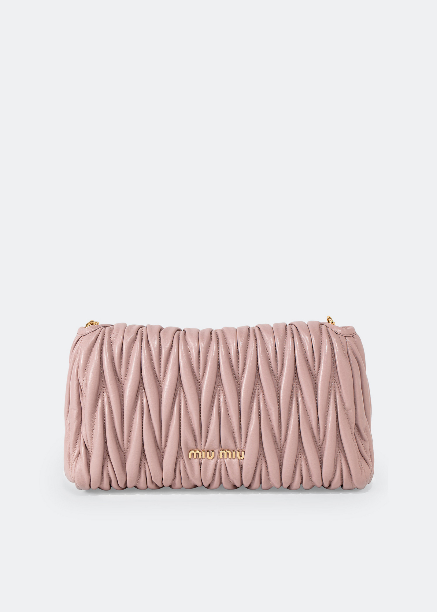 

Matelassé nappa leather shoulder bag, Pink