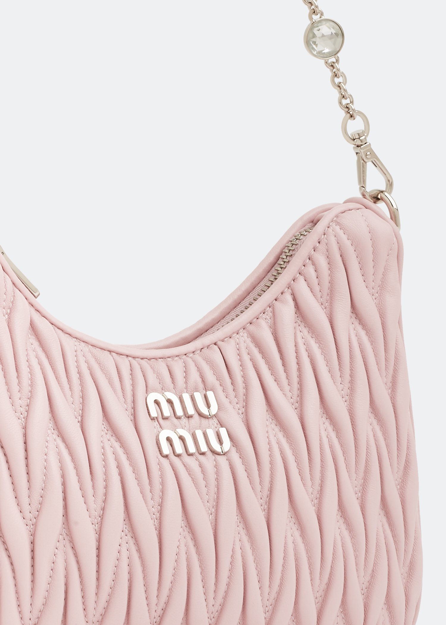 

Matelassé shoulder bag, Pink