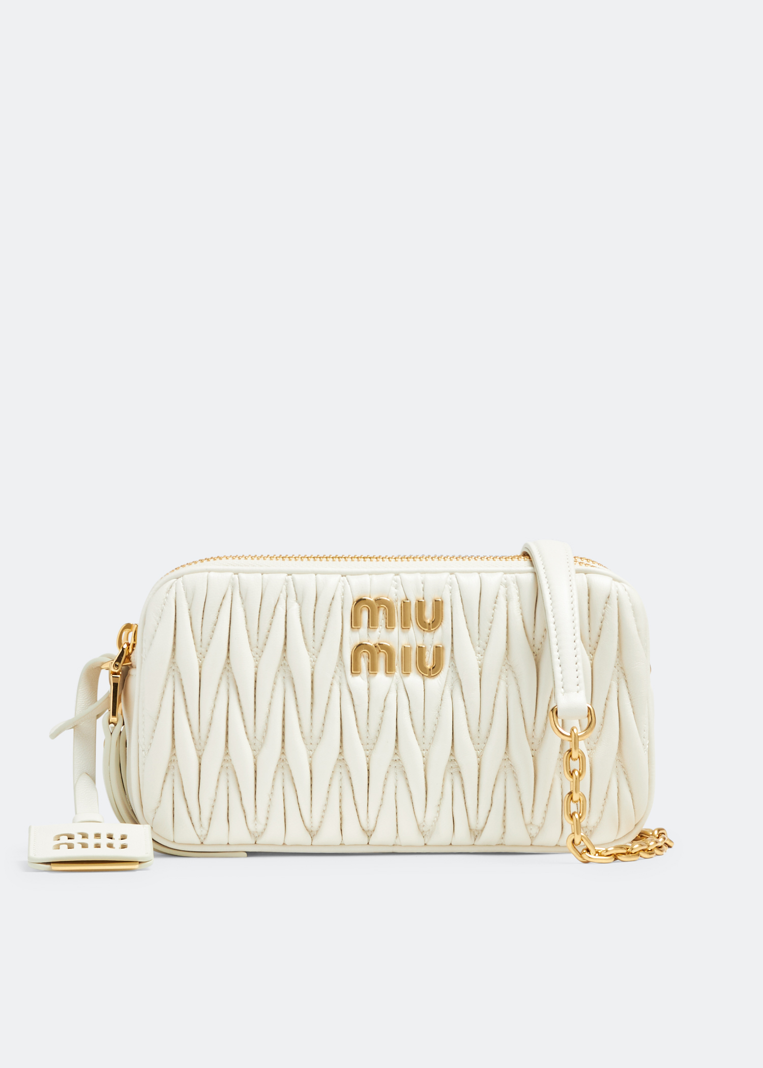 

Matelassé Nappa mini bag, White