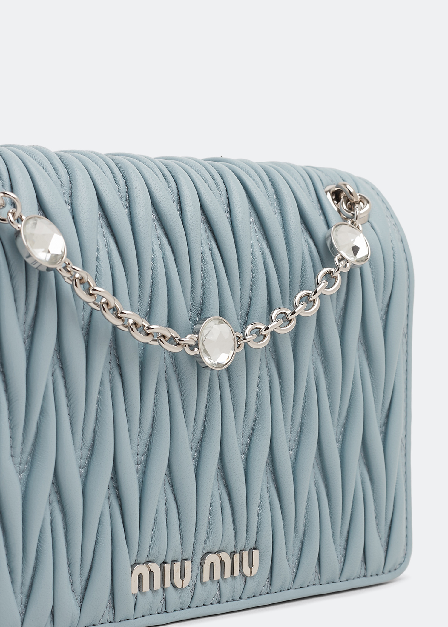 

Matelassé mini bag, Blue