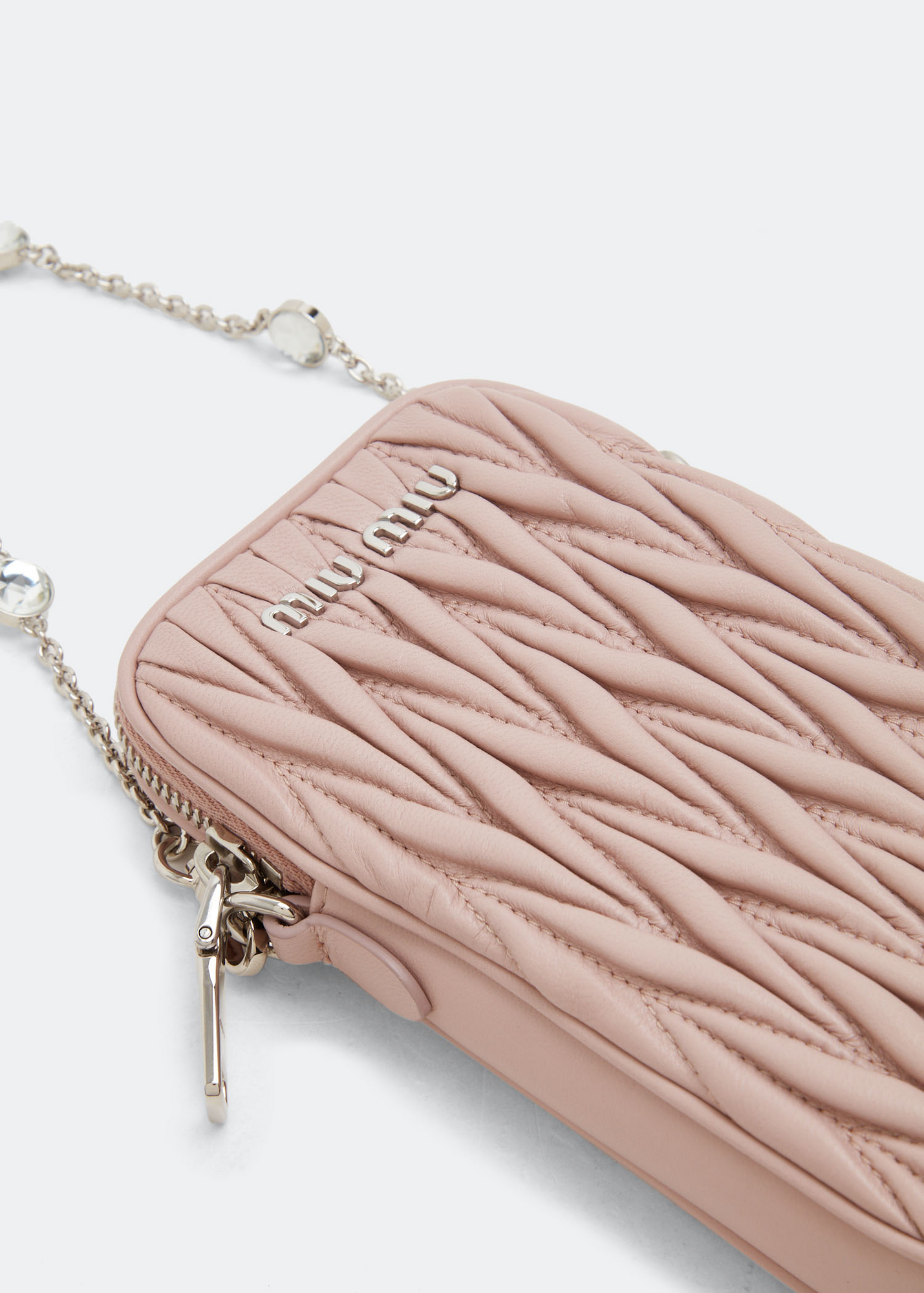 

Matelassé nappa leather mini-bag, Pink