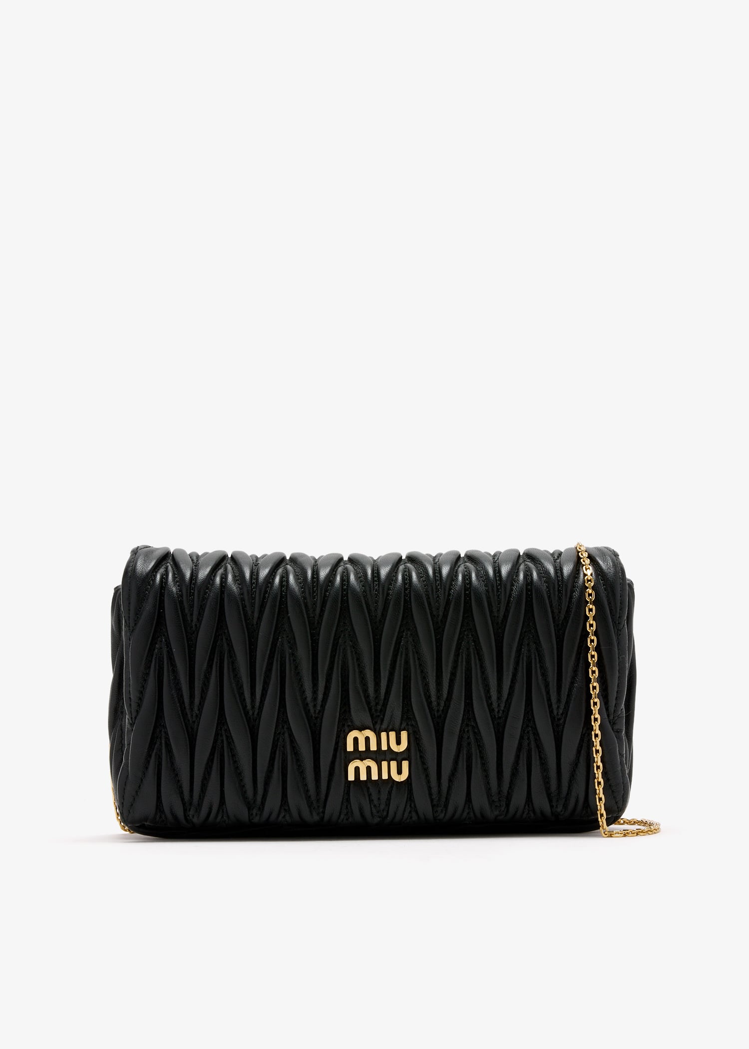 

Matelassé nappa leather mini bag, Black