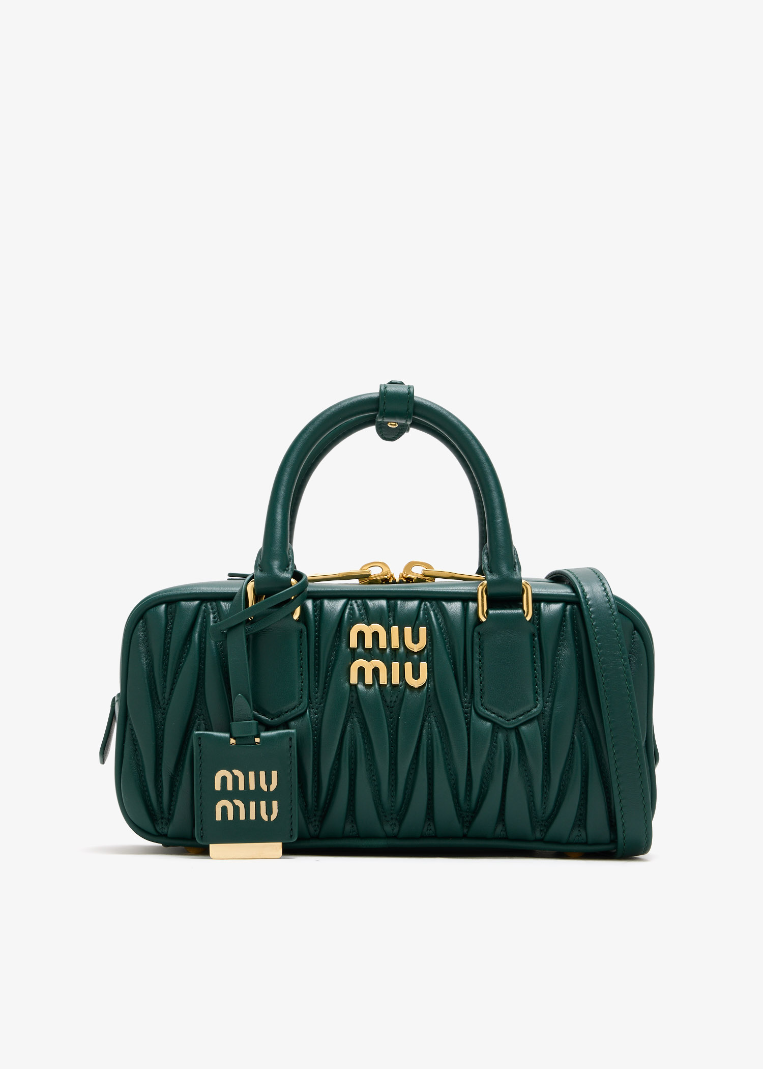 

Arcadie matelassé nappa leather mini bag, Green
