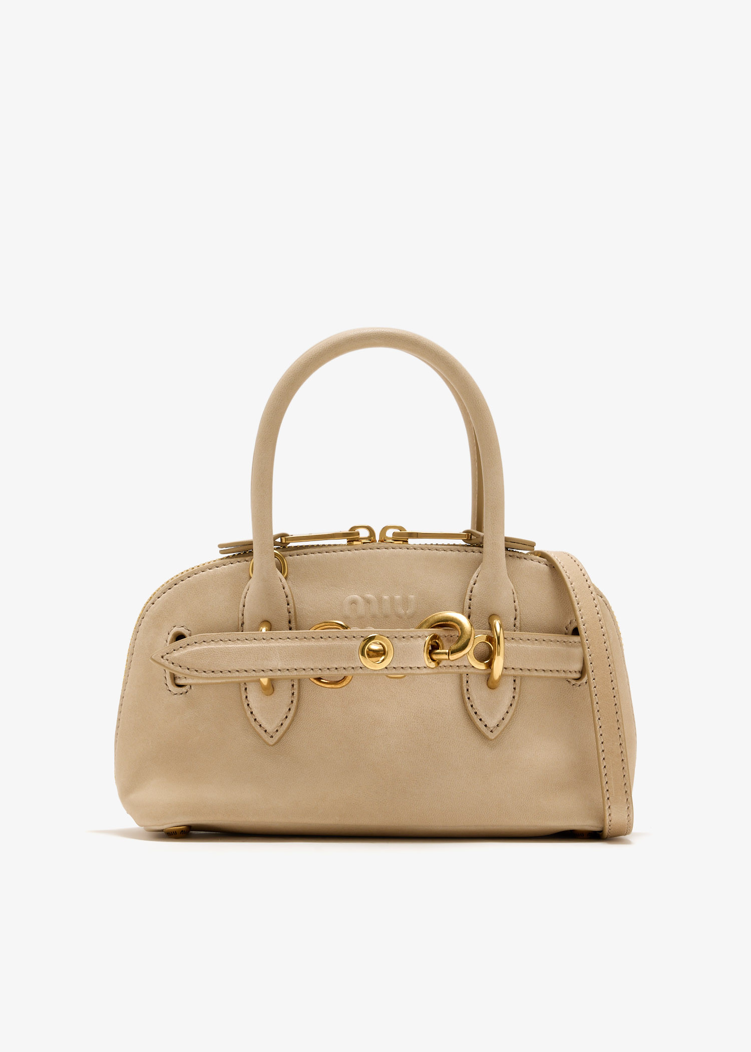 

Aventure mini nappa leather bag, Beige