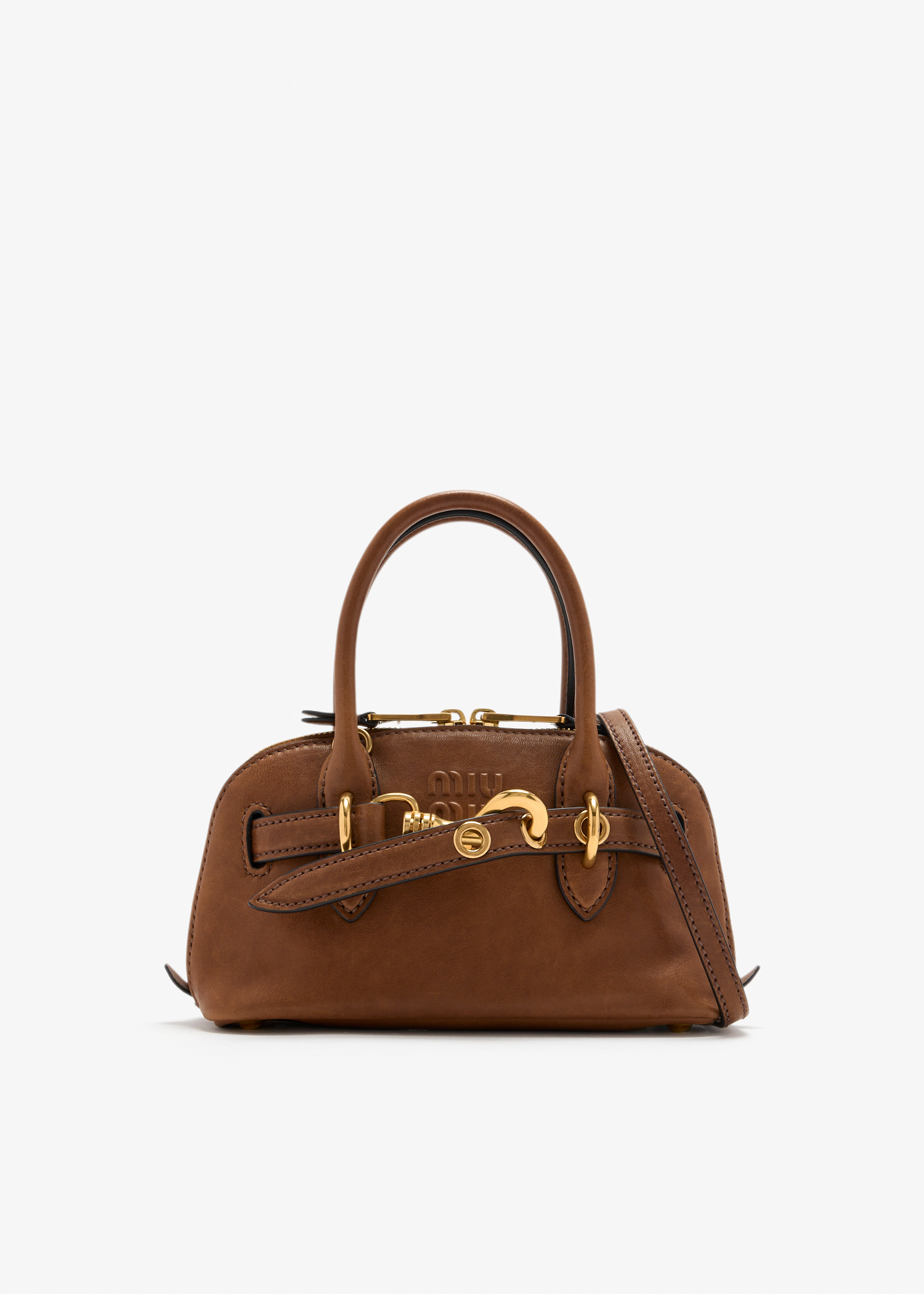 

Aventure mini nappa leather bag, Brown