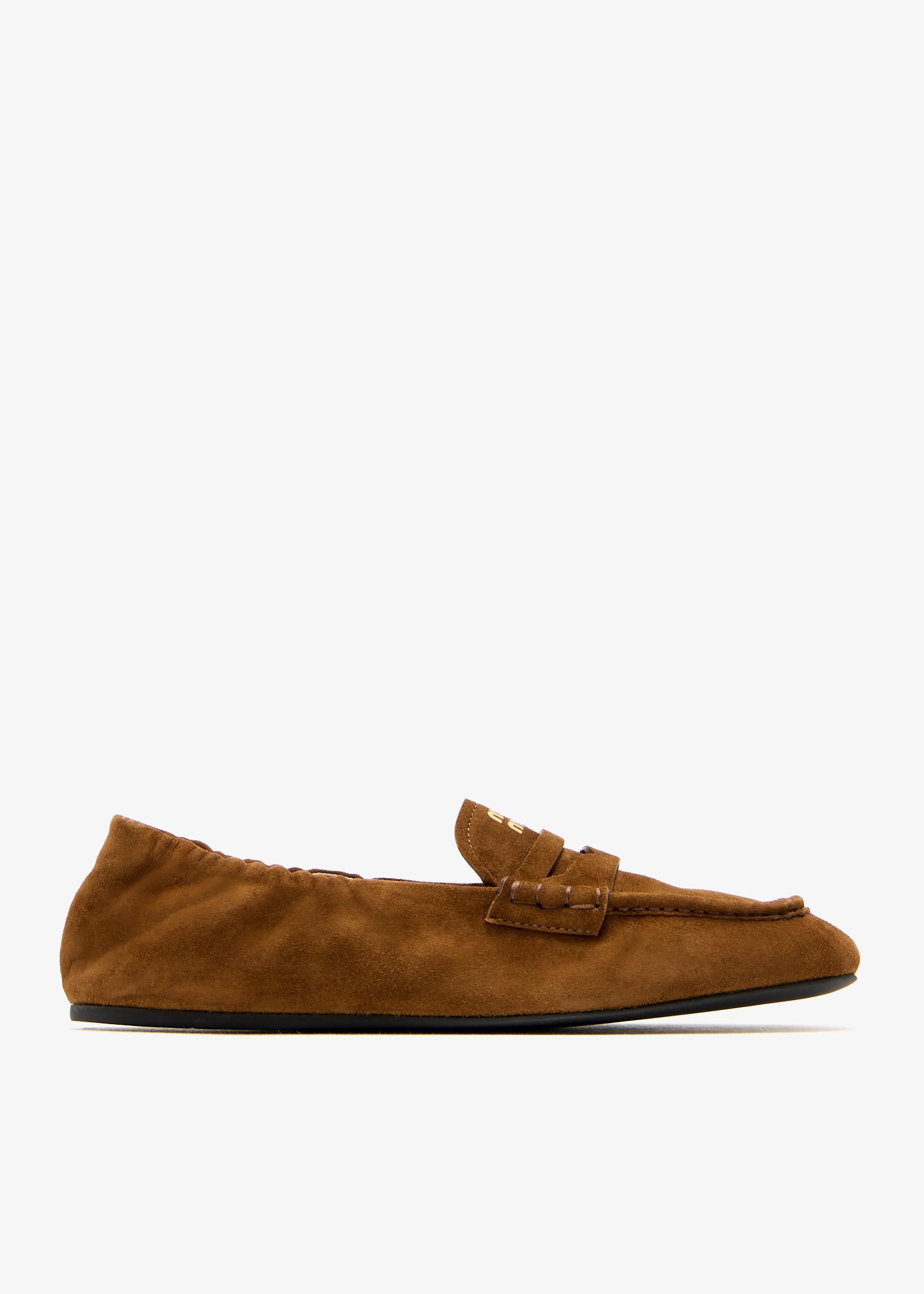 

Ruches suede loafers, Brown