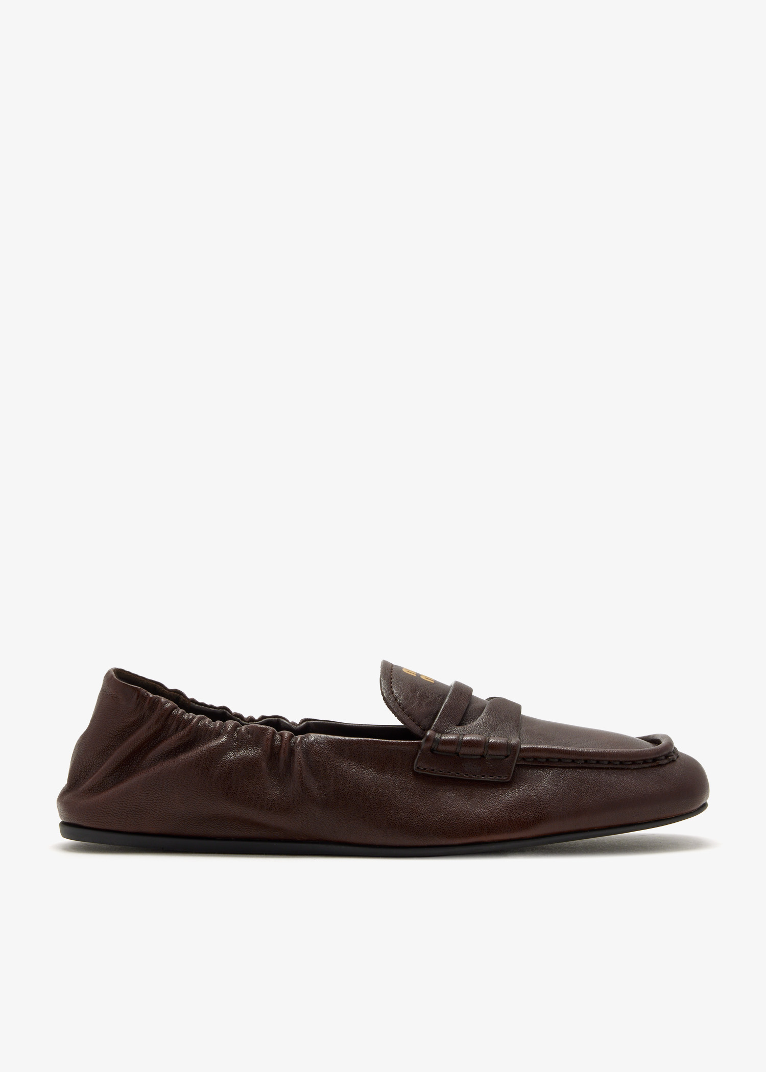 

Ruches nappa leather loafers, Brown